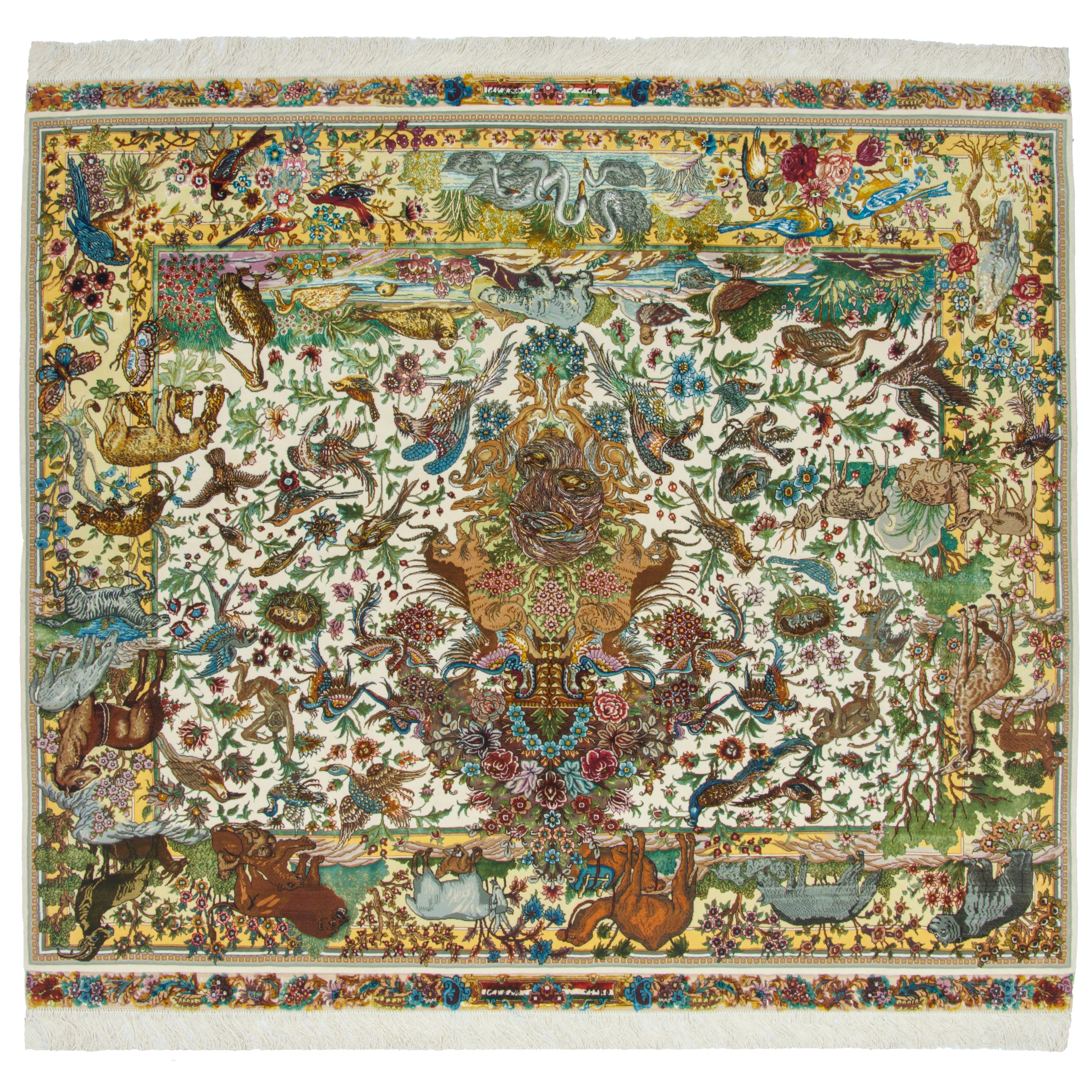 Tabriz Handmade Carpet — Sarasar | Silk Pile / Silk Warp | 170 × 195 cm | SKU 10300567