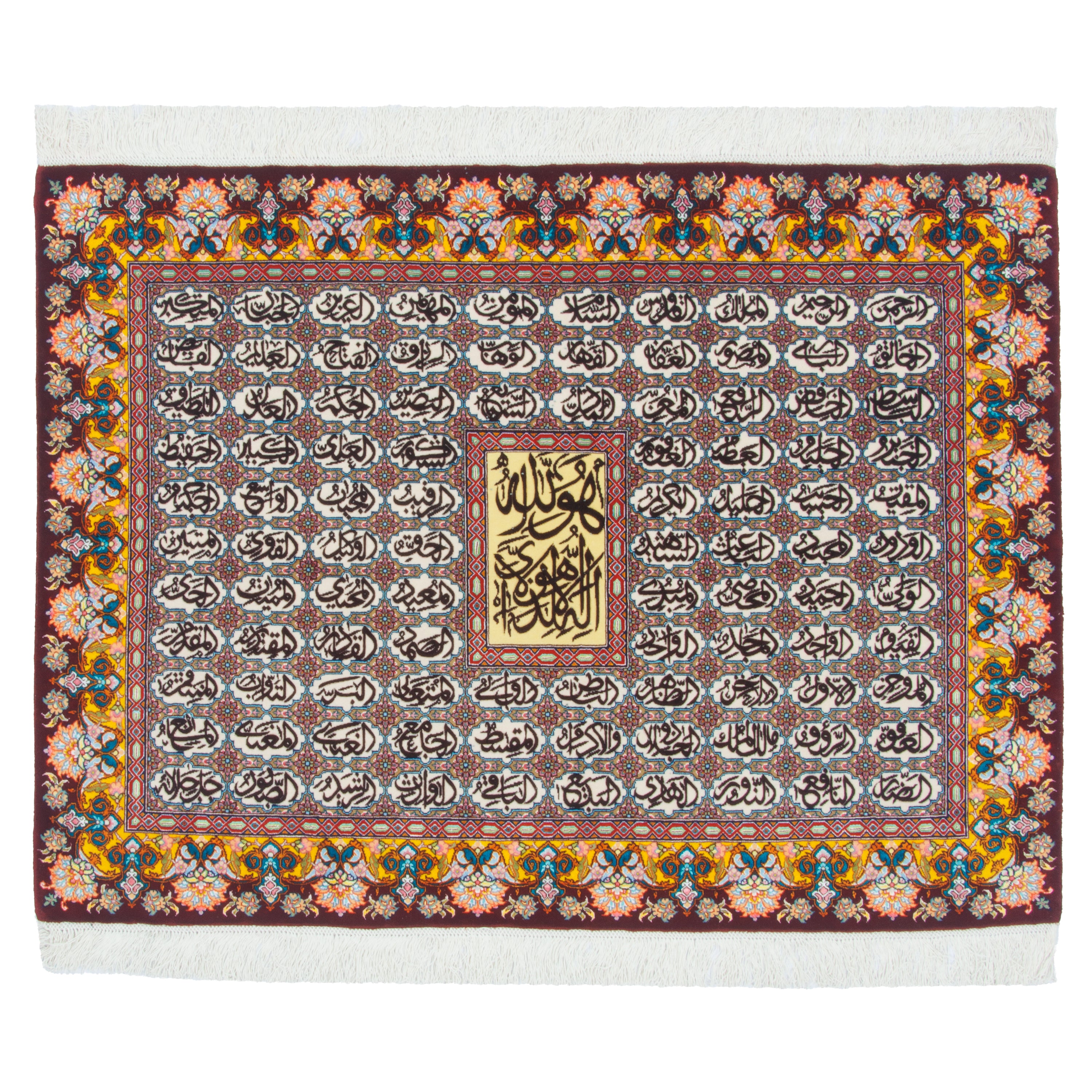 لوحة جدارية من سجاد تبريز اليدوي — خشطي | وبر حريري / سداء حريري | 149 × 107 سم | رمز المنتج 70100570