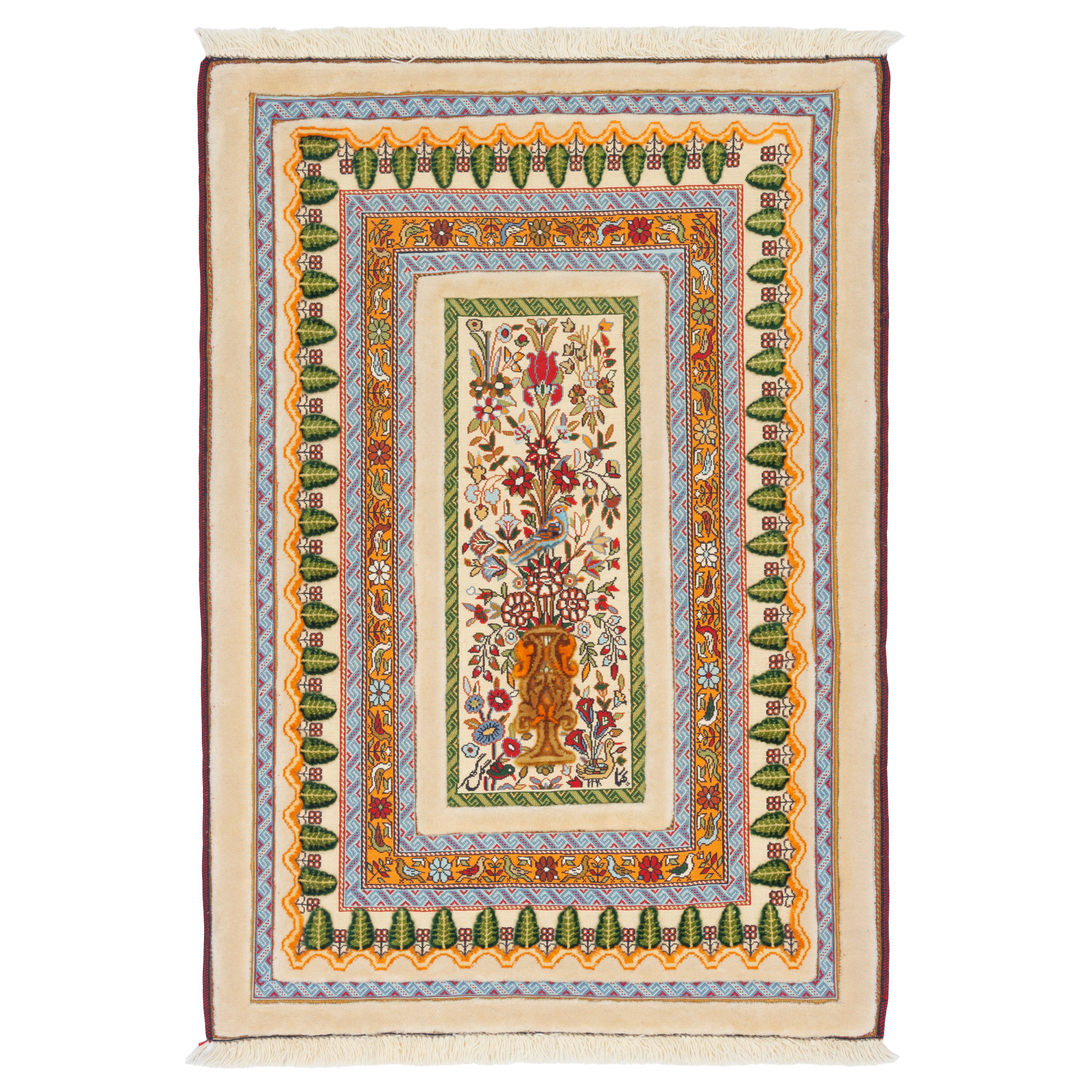 Sirjan Handmade Kilim Carpet — Goldani | Full Wool | 92 × 130 cm | SKU 40100333