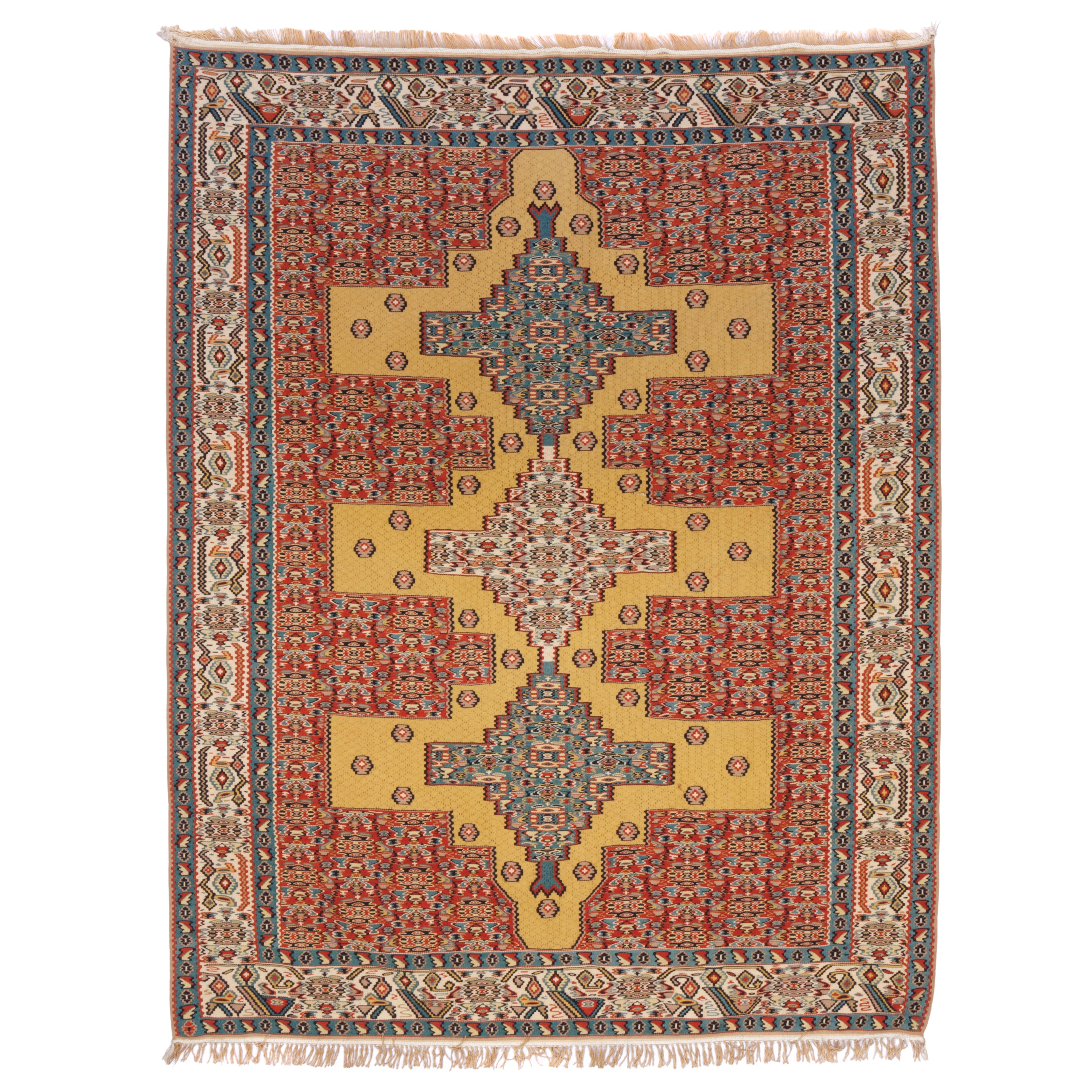 Sirjan Handmade Kilim — Sarasar | Full Wool | 130 × 165 cm | SKU 40201282