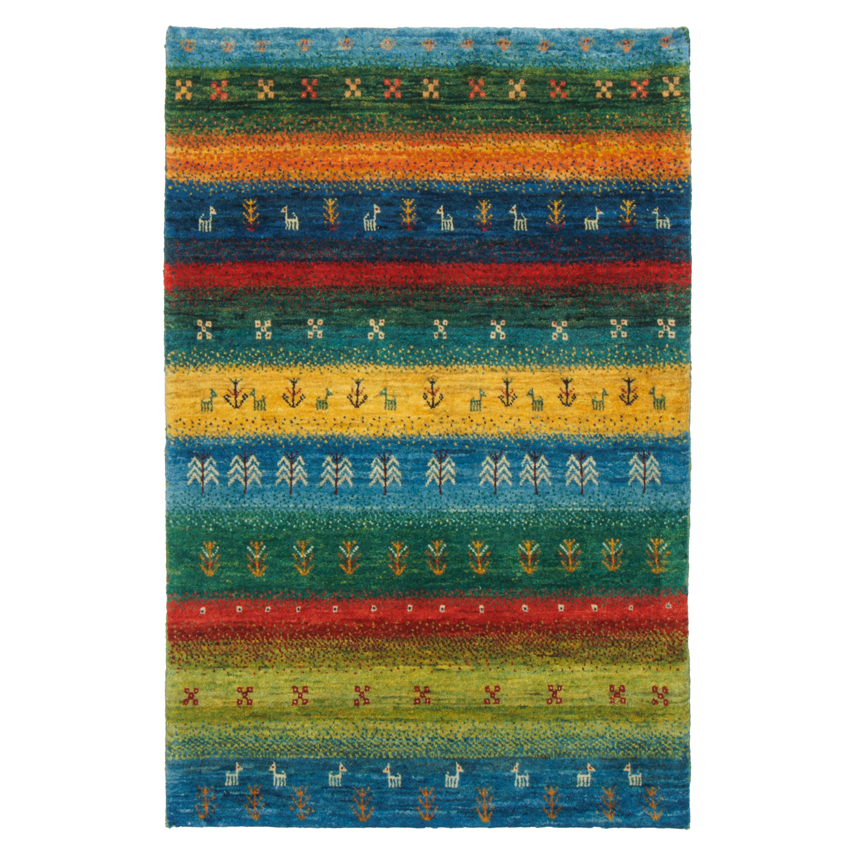 Shiraz Handmade Gabbeh — Sarasar | Full Wool | 84 × 130 cm | SKU 50101363
