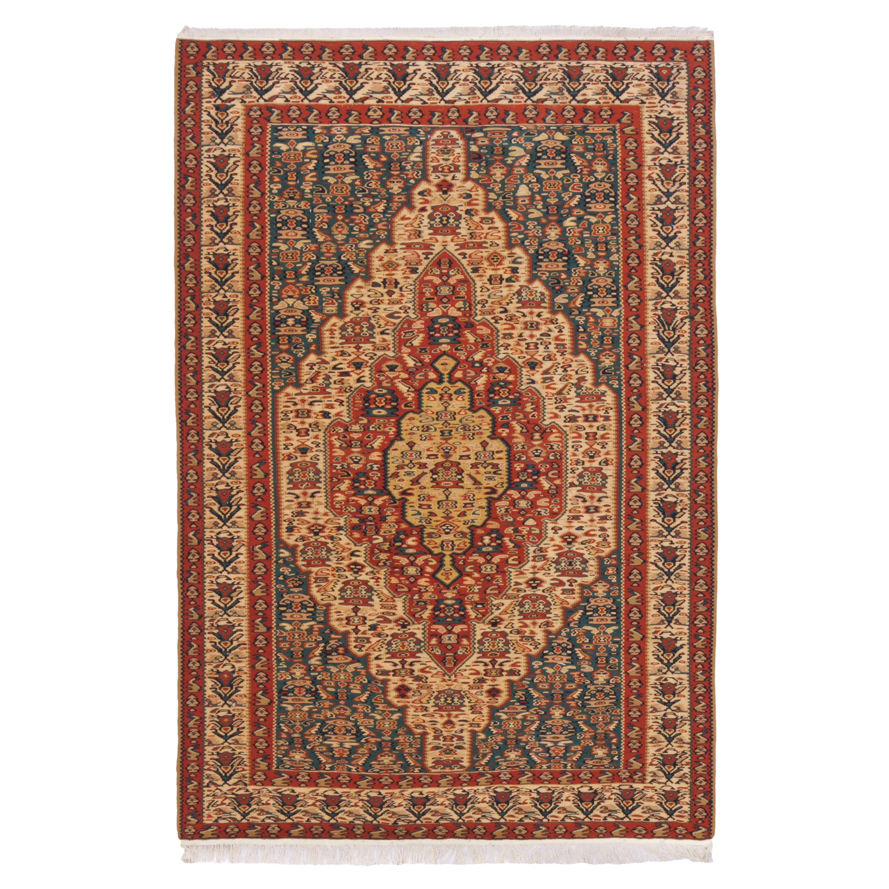 Sirjan Handmade Kilim — Toranj-dar | Full Wool | 100 × 149 cm | SKU 40101280