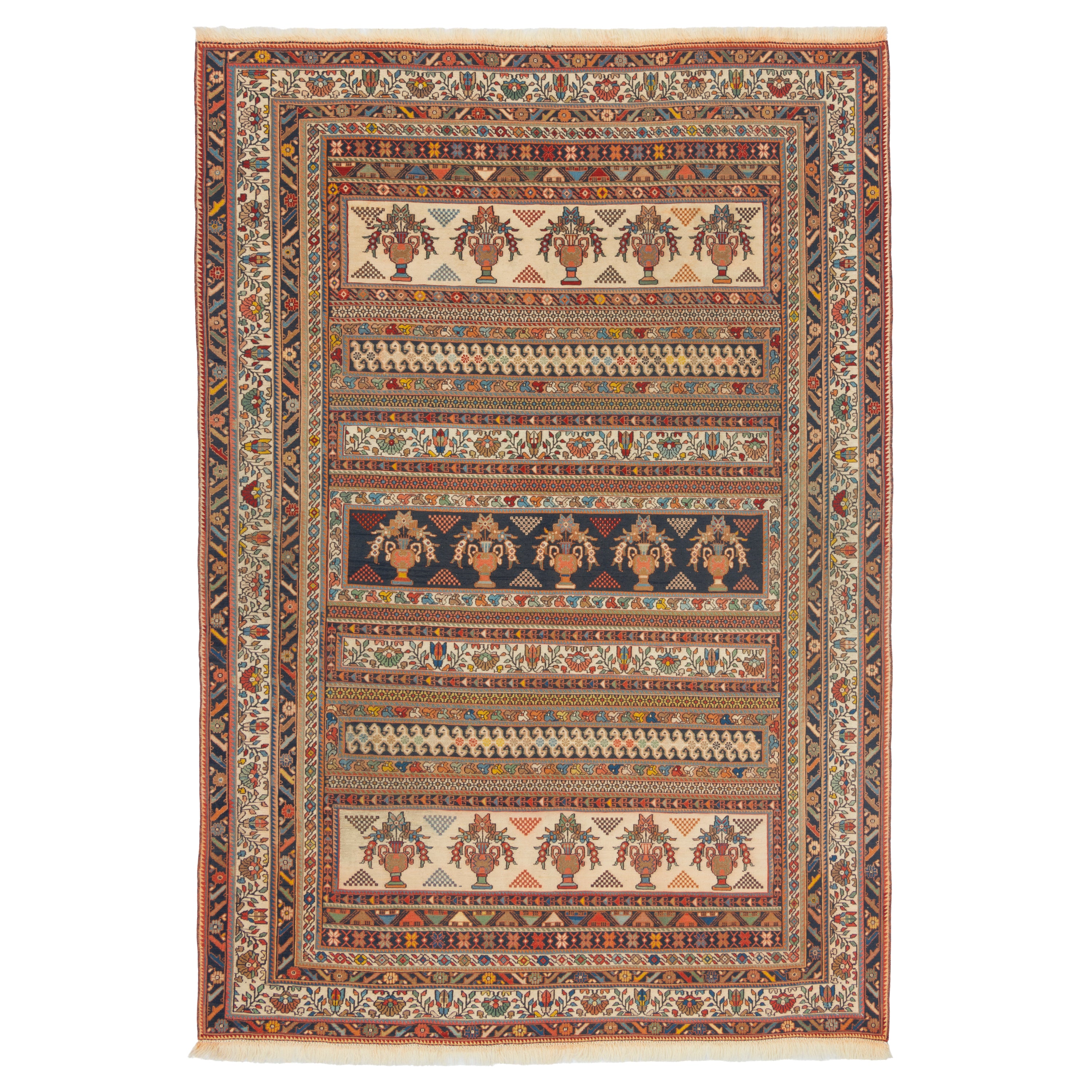 Sirjan Handmade Kilim — Moharramat | Full Wool | 135 × 197 cm | SKU 40200364