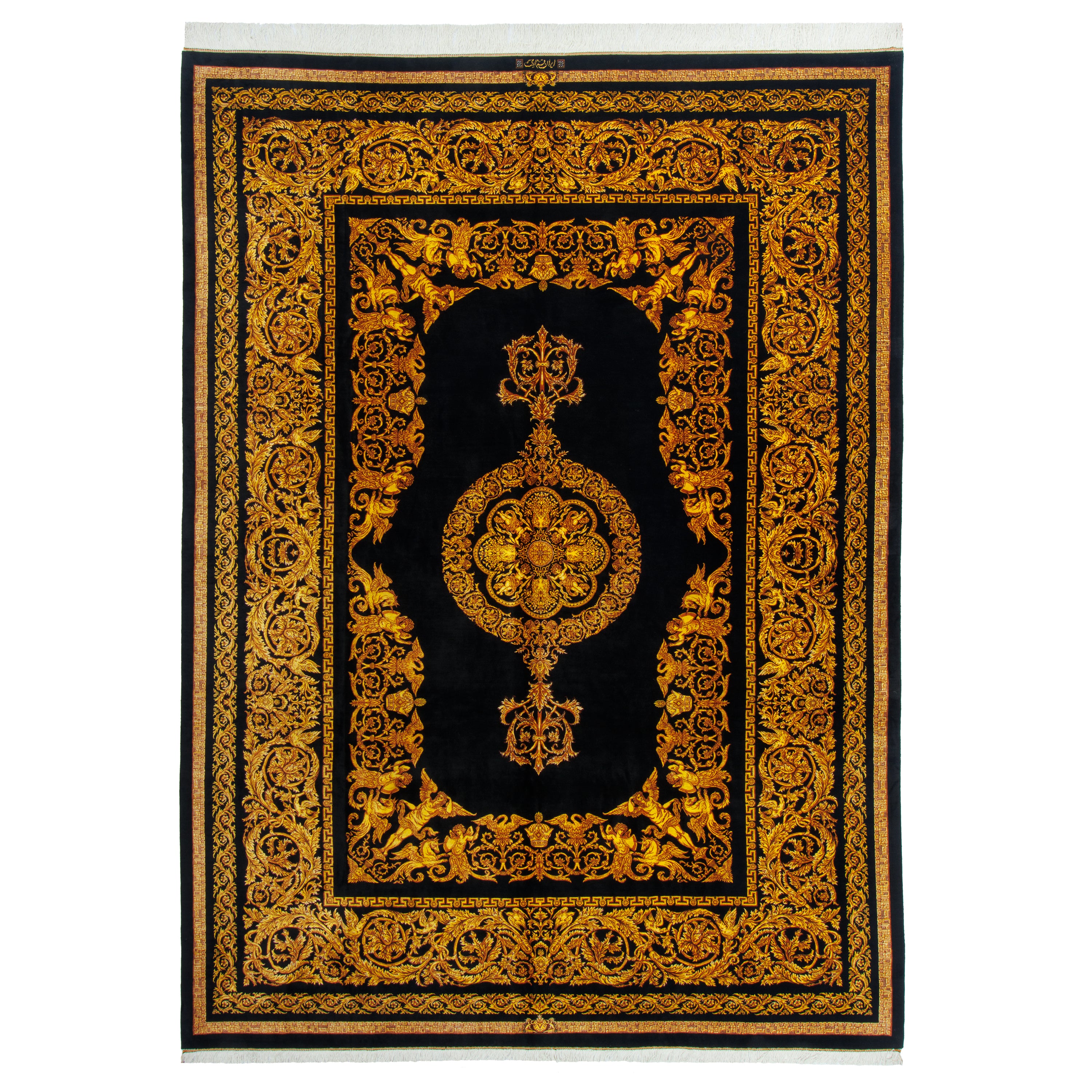 Qom Handmade Carpet — Kaf Sadeh | Full Silk | 250 × 340 cm | SKU 10800821