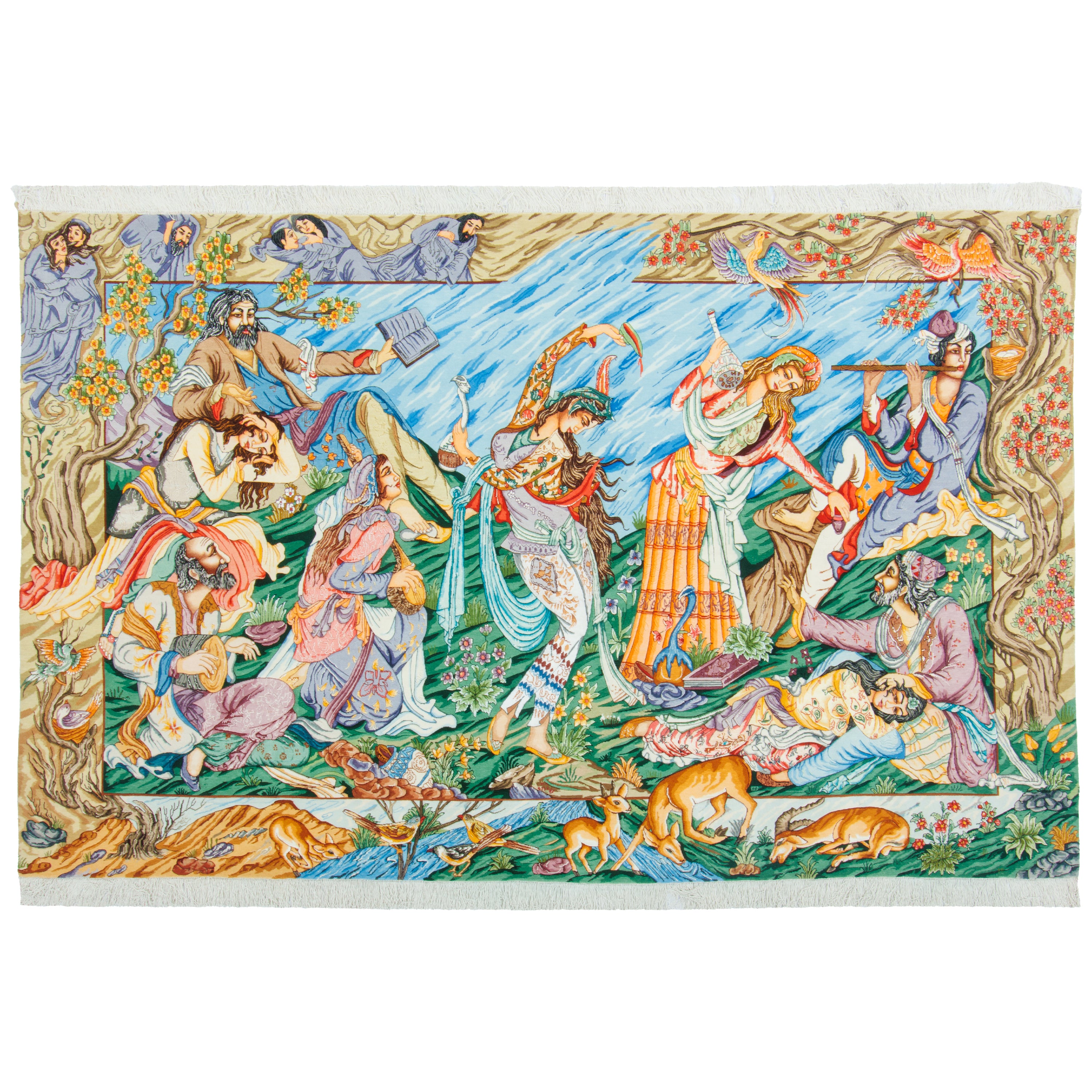 Tabriz Handmade Carpet — Sarasar | Silk Pile / Silk Warp | 185 × 291 cm | SKU 10500590