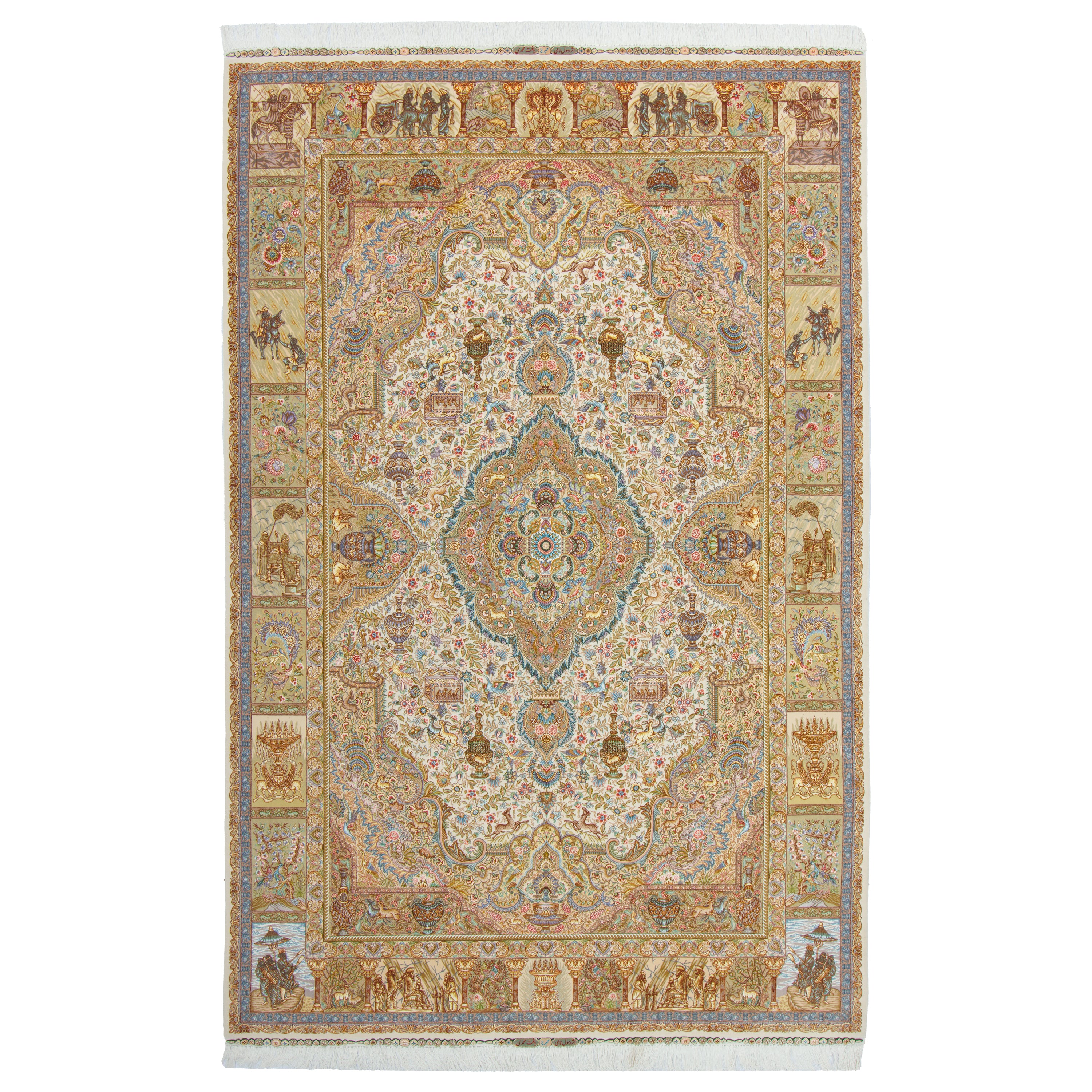 Tabriz Handmade Carpet — Lachak Toranj | Silk Pile / Silk Warp | 200 × 305 cm | SKU 10600958