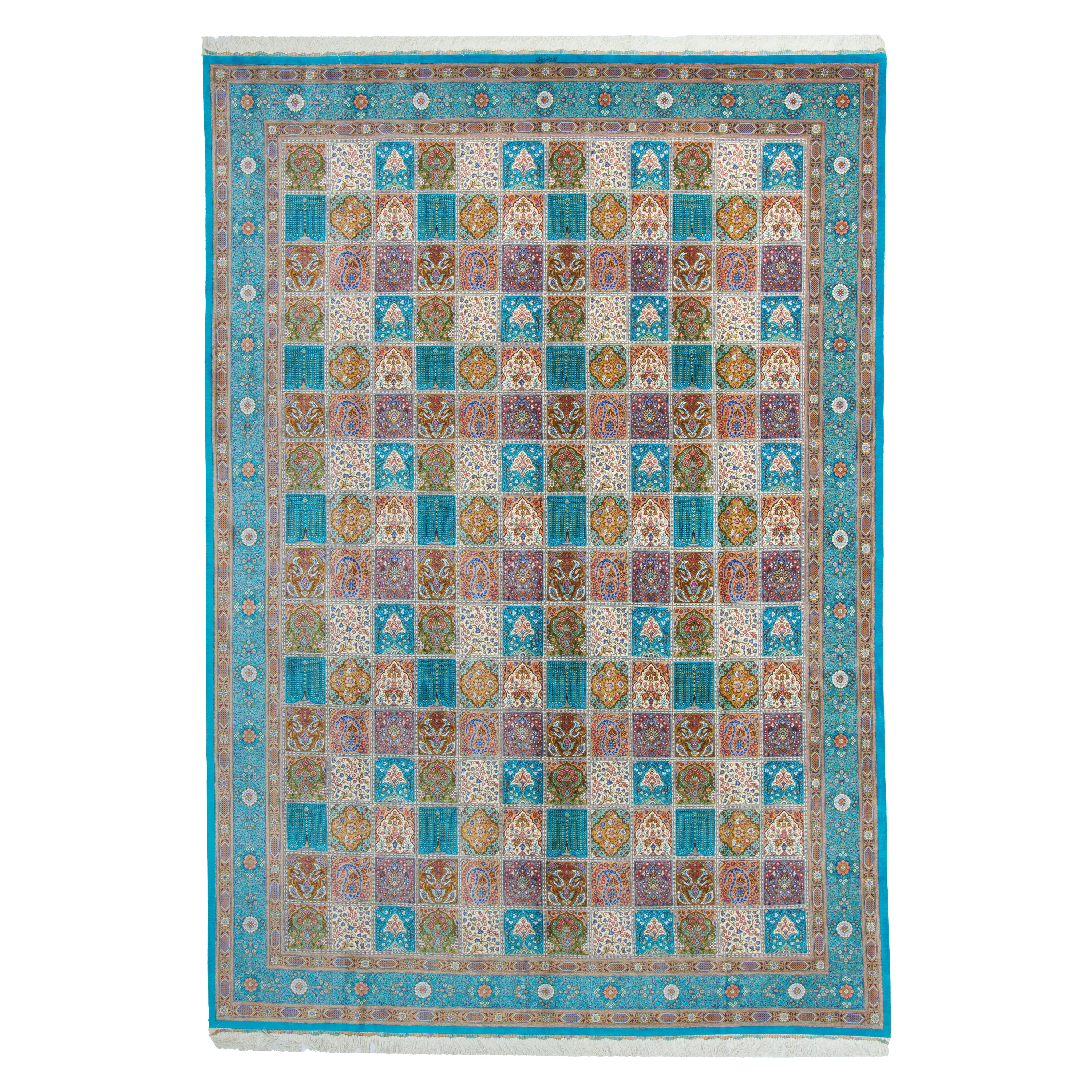 Qom Handmade Carpet — Kheshti | Full Silk | 245 × 345 cm | SKU 10800836