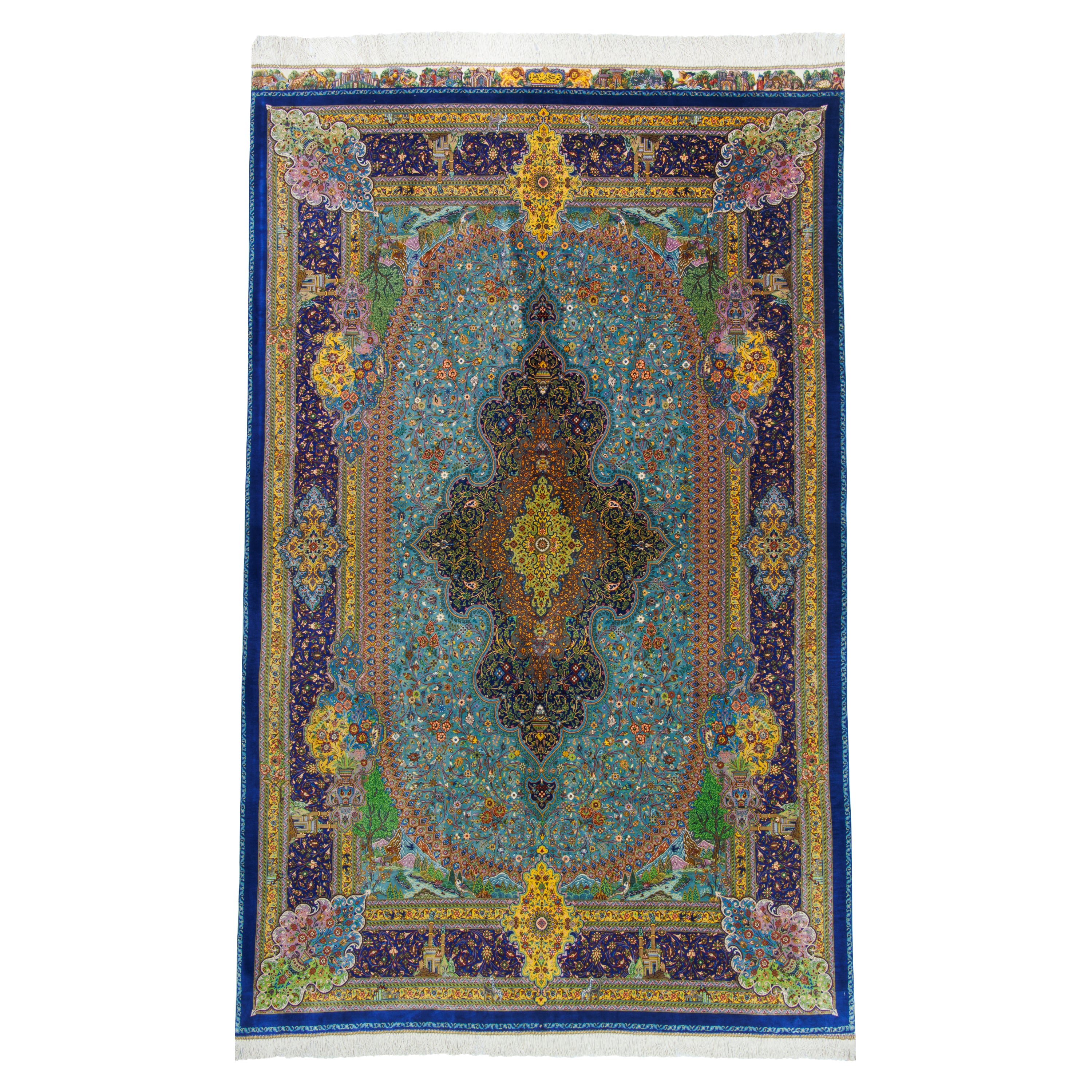 Qom Handmade Carpet — Lachak Toranj | Full Silk | 135 × 212 cm | SKU 10200409