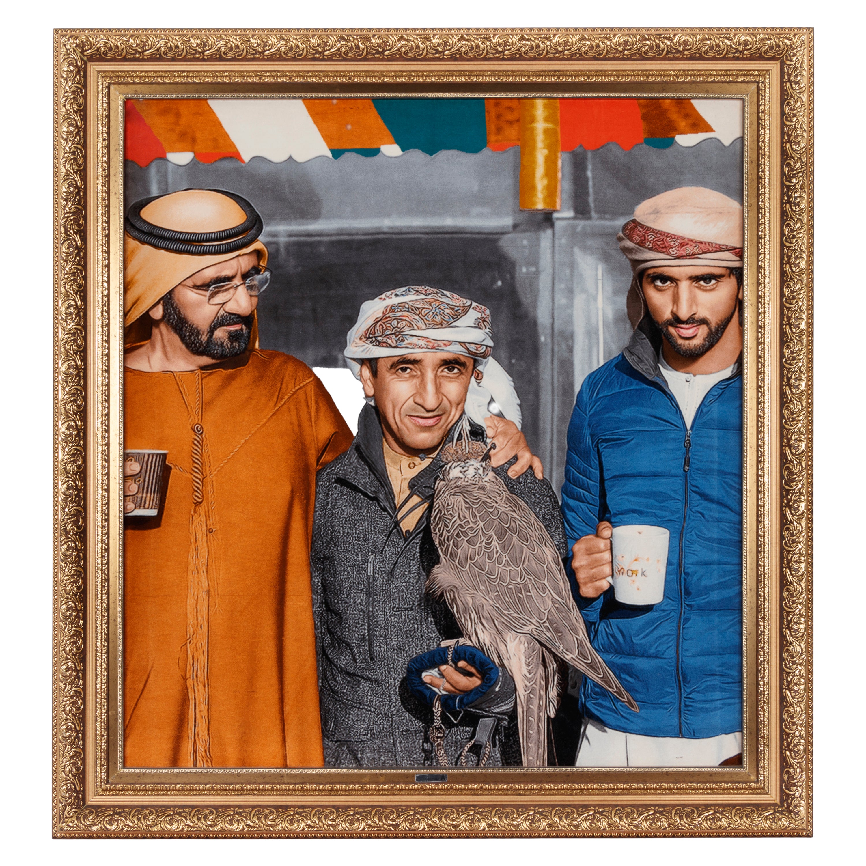لوحة جدارية من سجاد تبريز اليدوي — سراسر | وبر حرير / سداة حرير | 115 × 124 سم | رمز المنتج 70100911