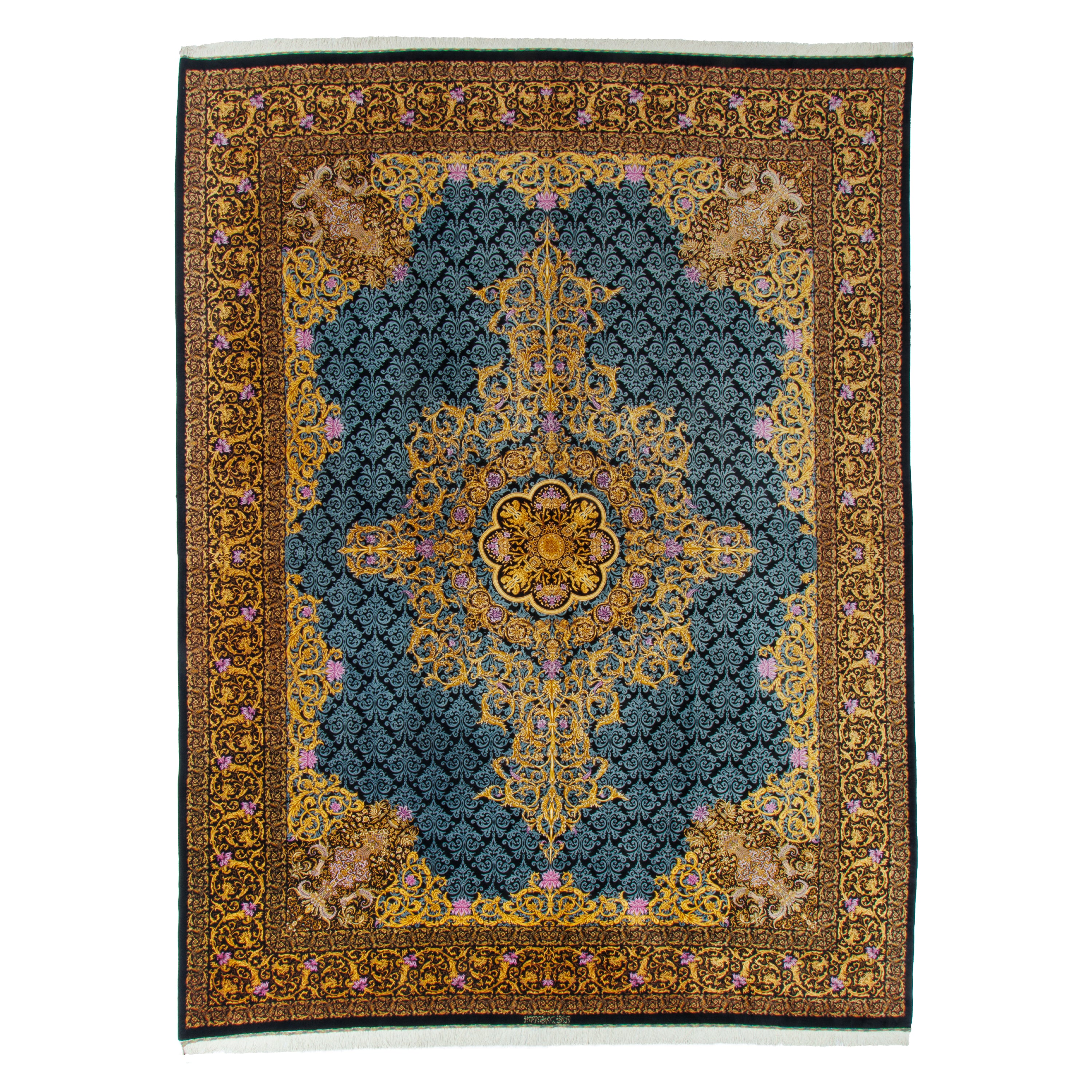 Qom Handmade Carpet — Lachak Toranj | Full Silk | 302 × 400 cm | SKU 11200617