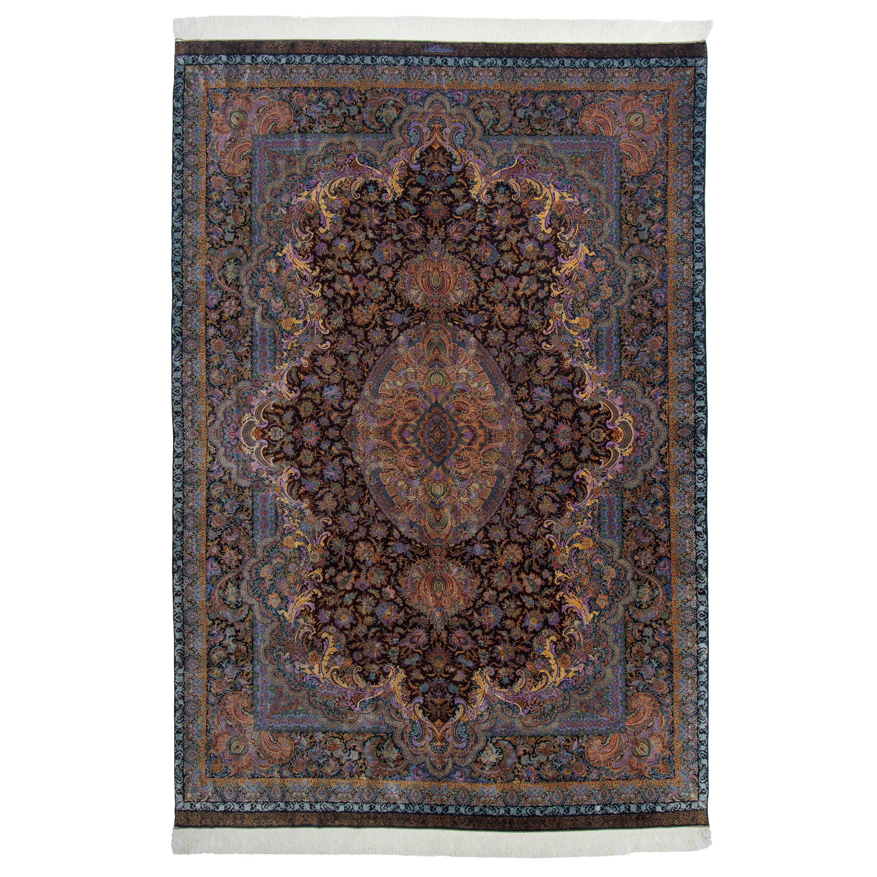 Qom Handmade Carpet — Lachak Toranj | Full Silk | 207 × 307 cm | SKU 10601041