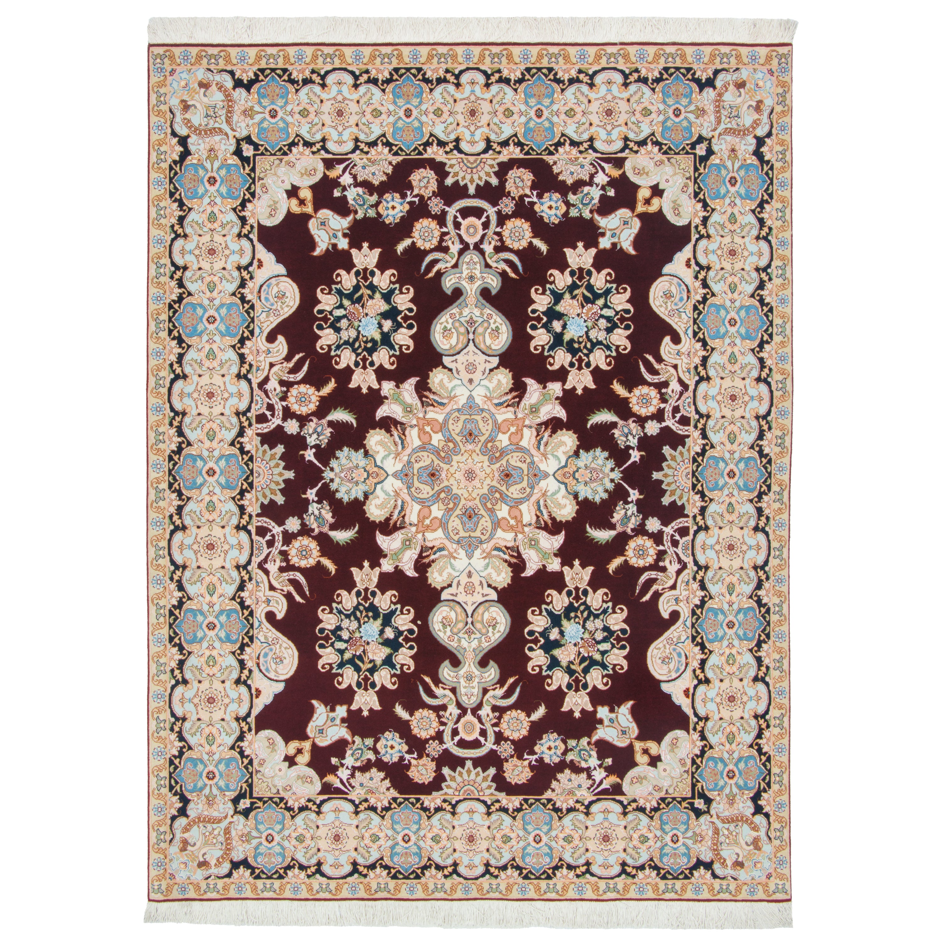 Tabriz Handmade Carpet — Lachak Toranj | Silk Pile / Silk Warp | 150 × 203 cm | SKU 10300526