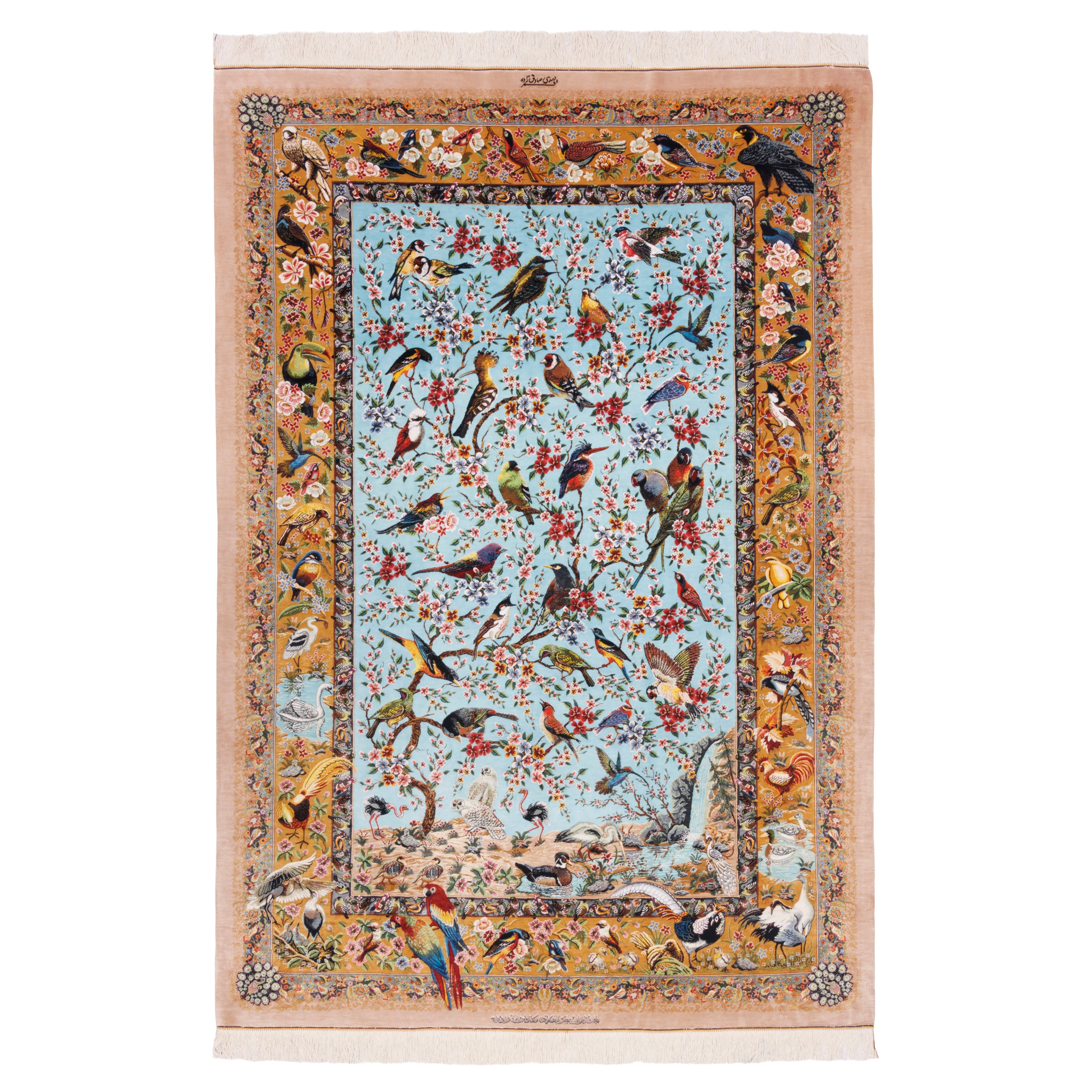 Qom Handmade Carpet — Sarasar | Full Silk | 137 × 200 cm | SKU 10200392