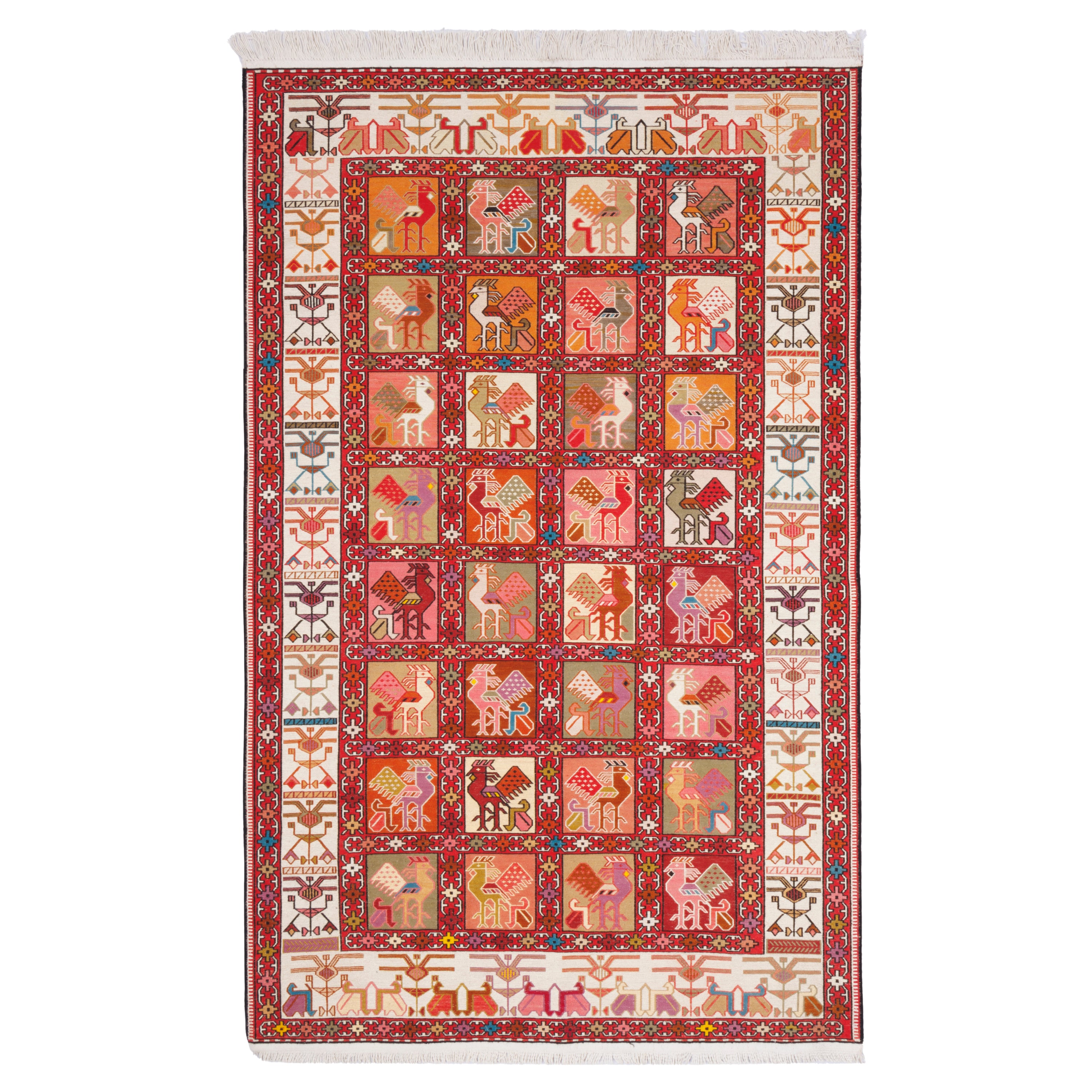 Sirjan Handmade Kilim — Kheshti | Full Wool | 125 × 200 cm | SKU 40201274