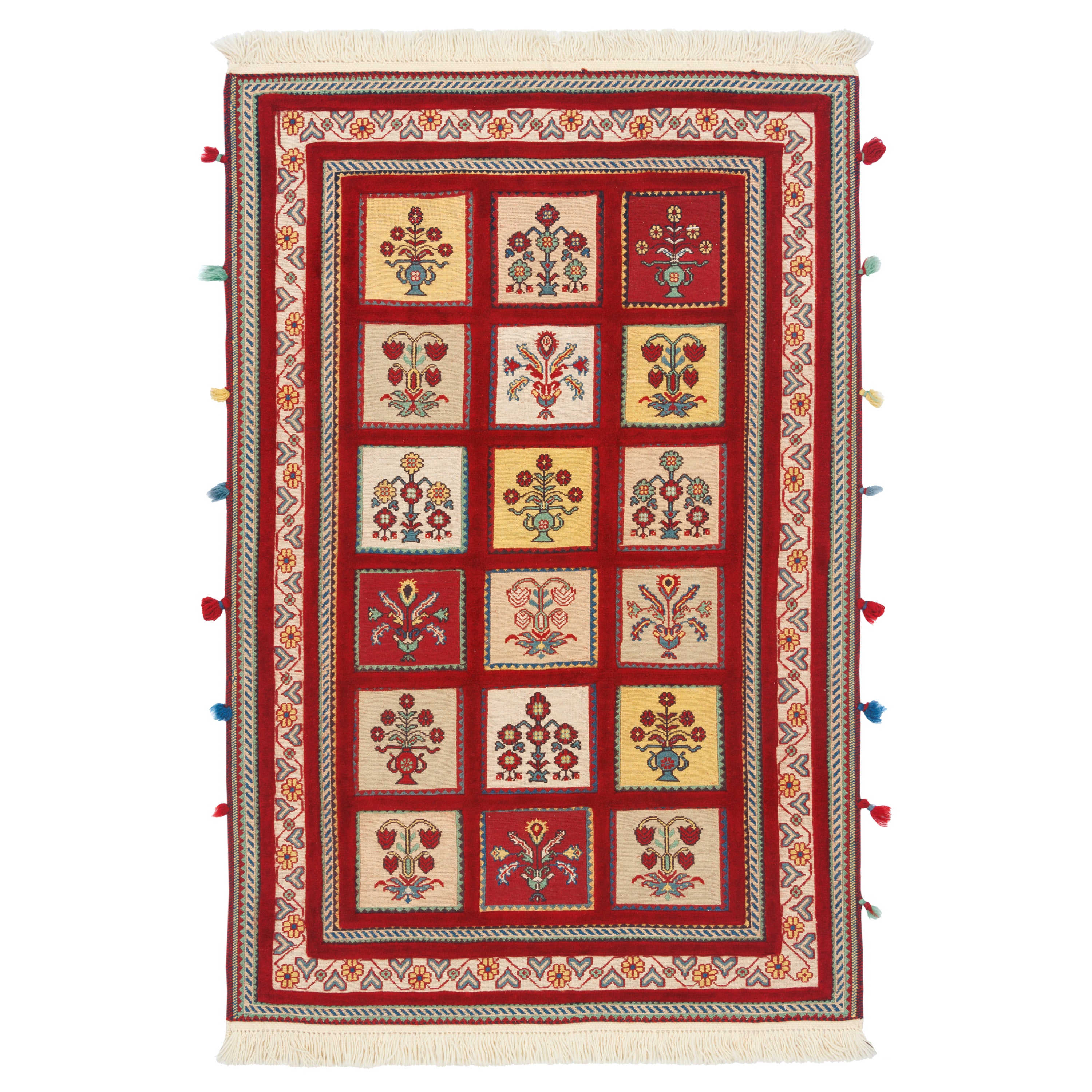 Sirjan Handmade Kilim Carpet — Kheshti | Full Wool | 100 × 155 cm | SKU 40100304