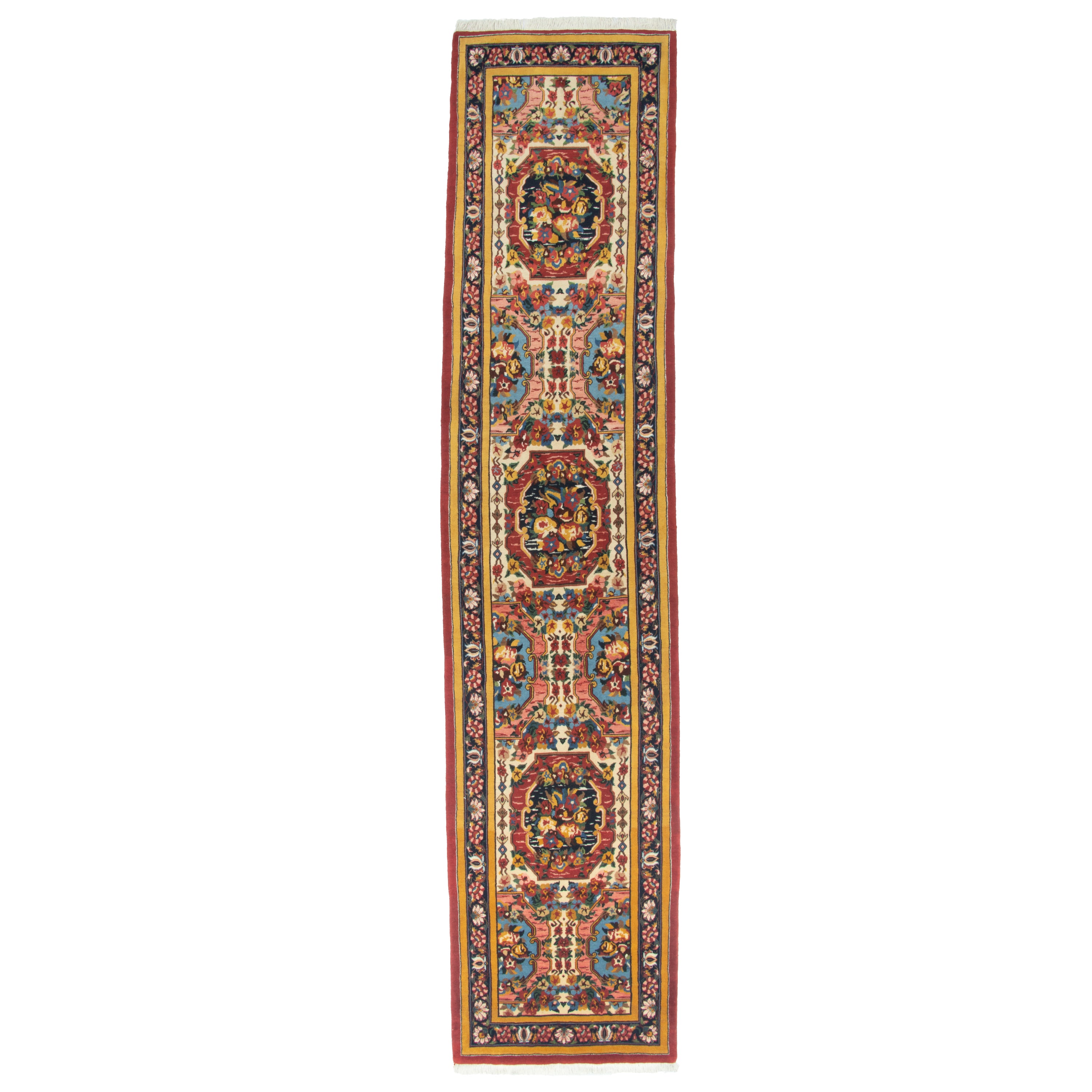 Bakhtiari Handmade Carpet — Chand Toranj | Wool / Cotton Warp | 85 × 390 cm | SKU 10300542
