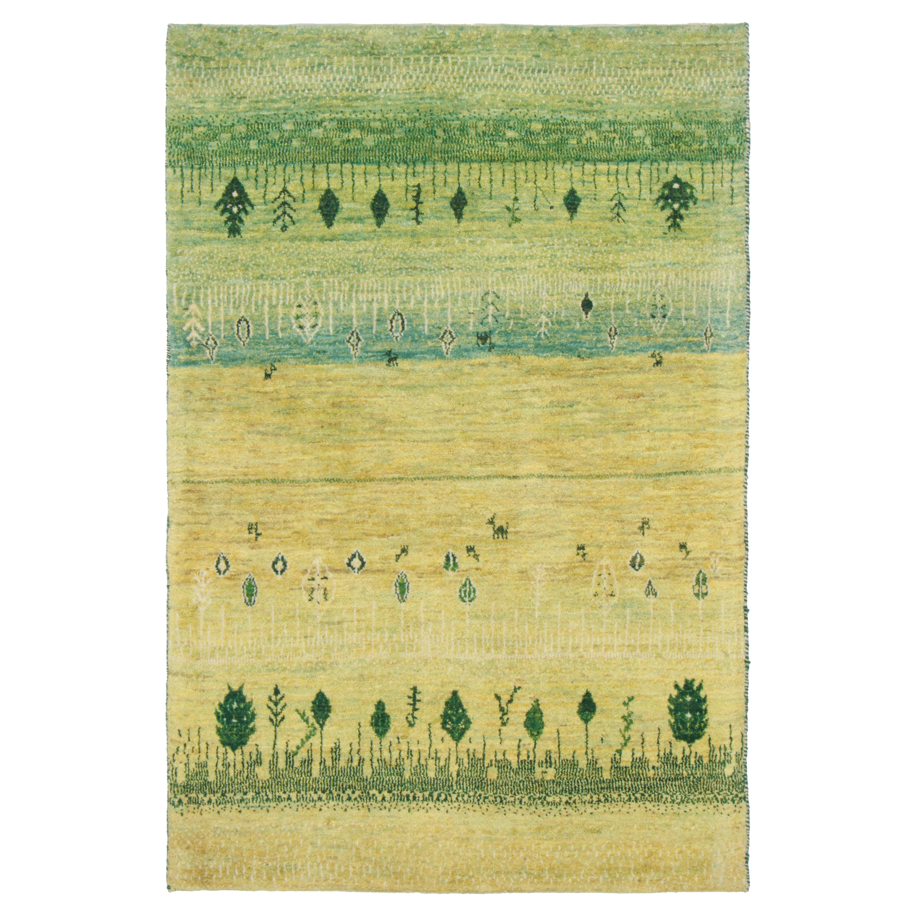 Shiraz Handmade Gabbeh — Sarasar | Full Wool | 107 × 160 cm | SKU 50101385