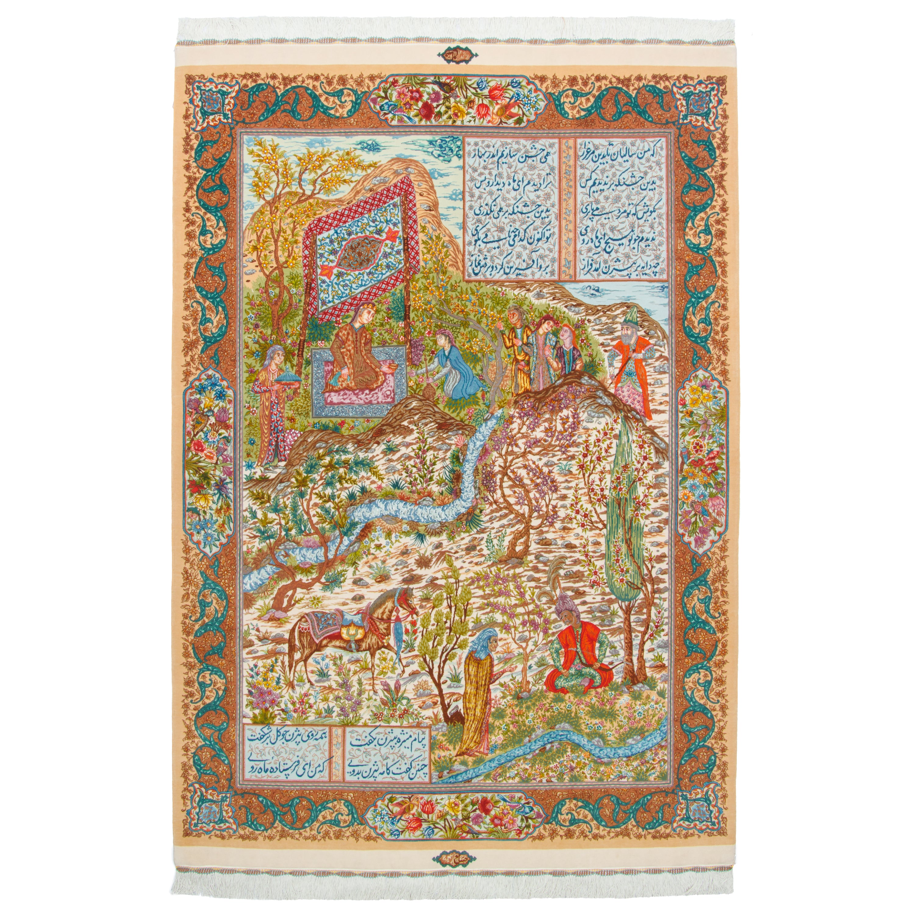 Tabriz Handmade Carpet — Sarasar | Silk Pile / Silk Warp | 220 × 150 cm | SKU 10300563