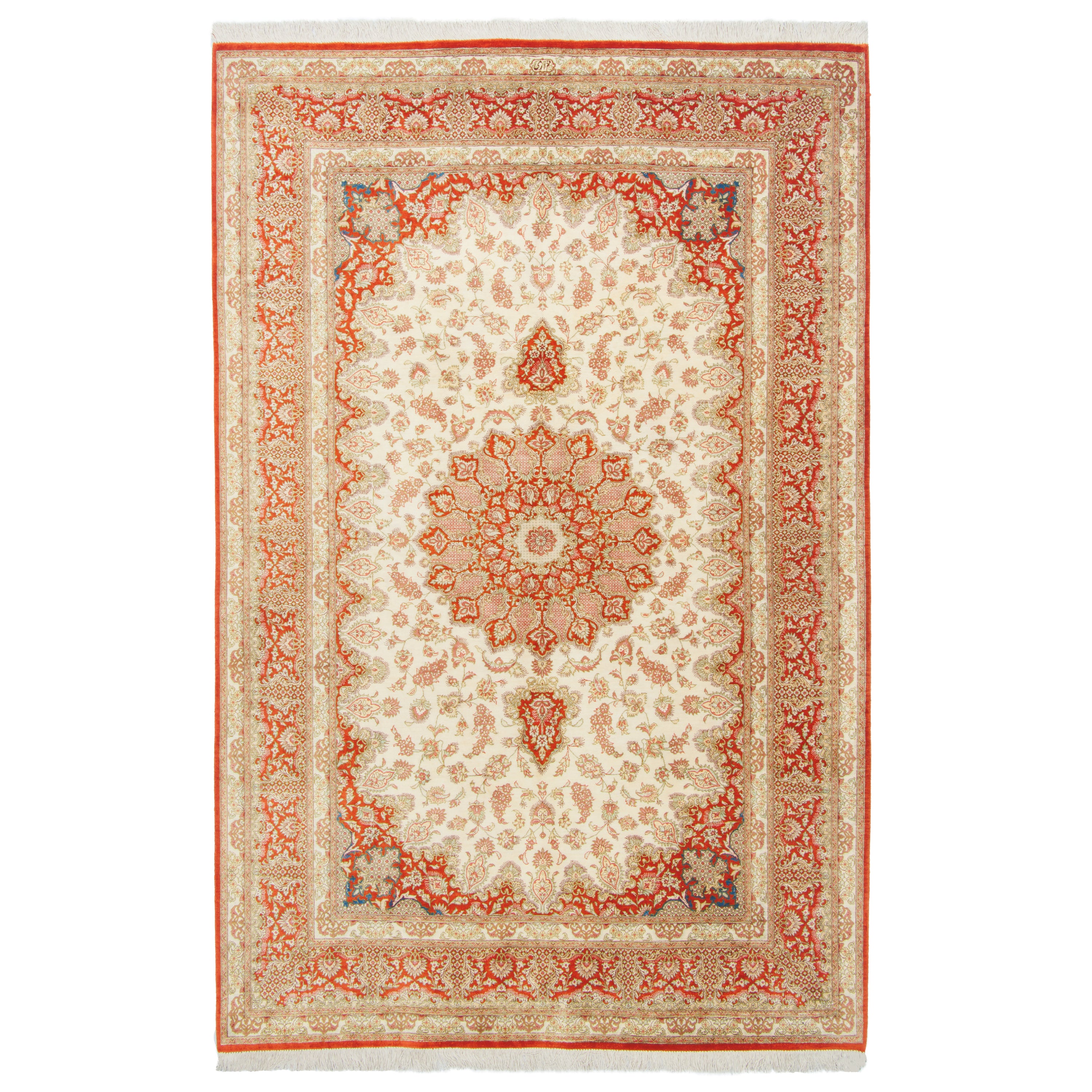 Qom Handmade Carpet — Lachak Toranj | Full Silk | 132 × 202 cm | SKU 10200471