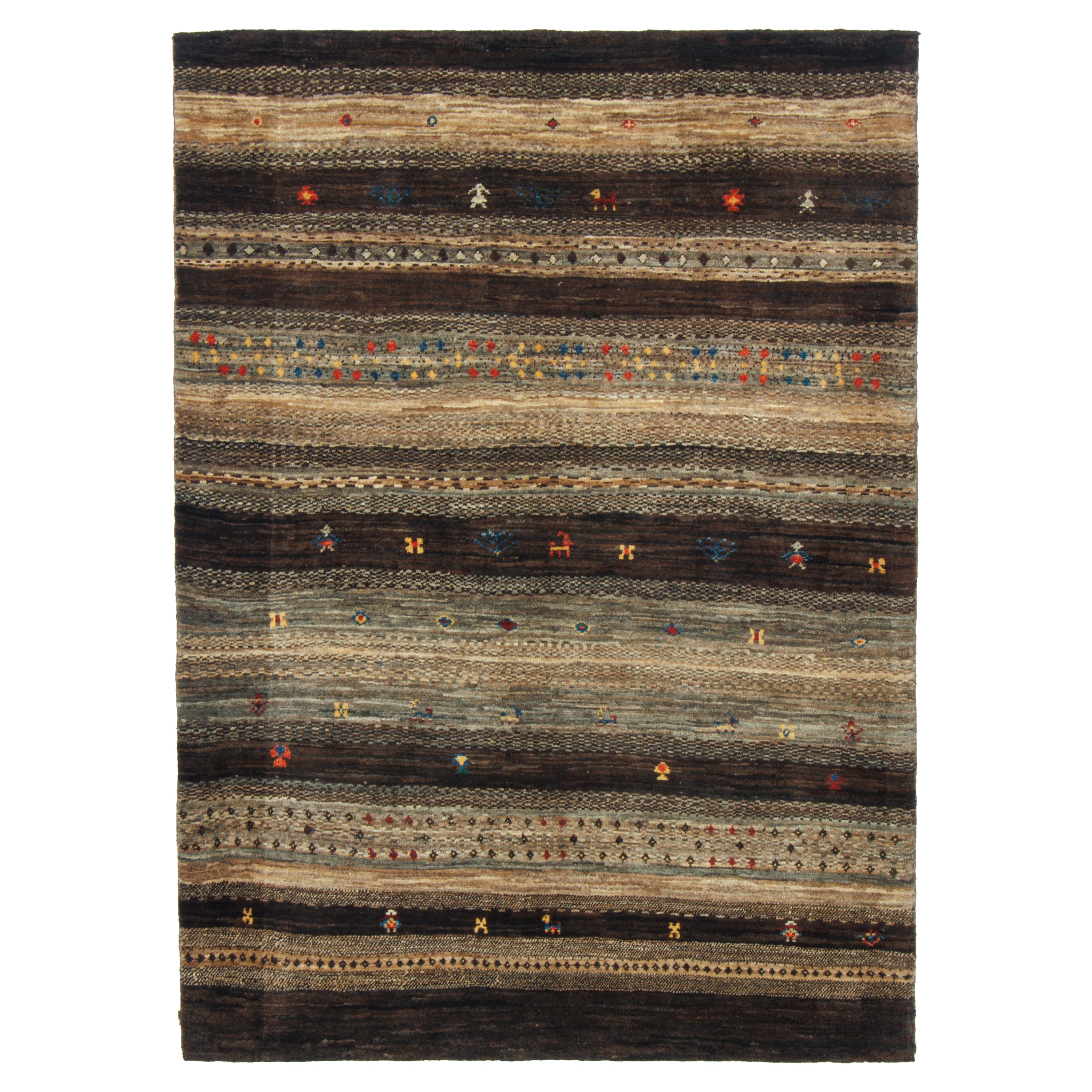 Shiraz Handmade Gabbeh — Sarasar | Full Wool | 123 × 172 cm | SKU 50201378
