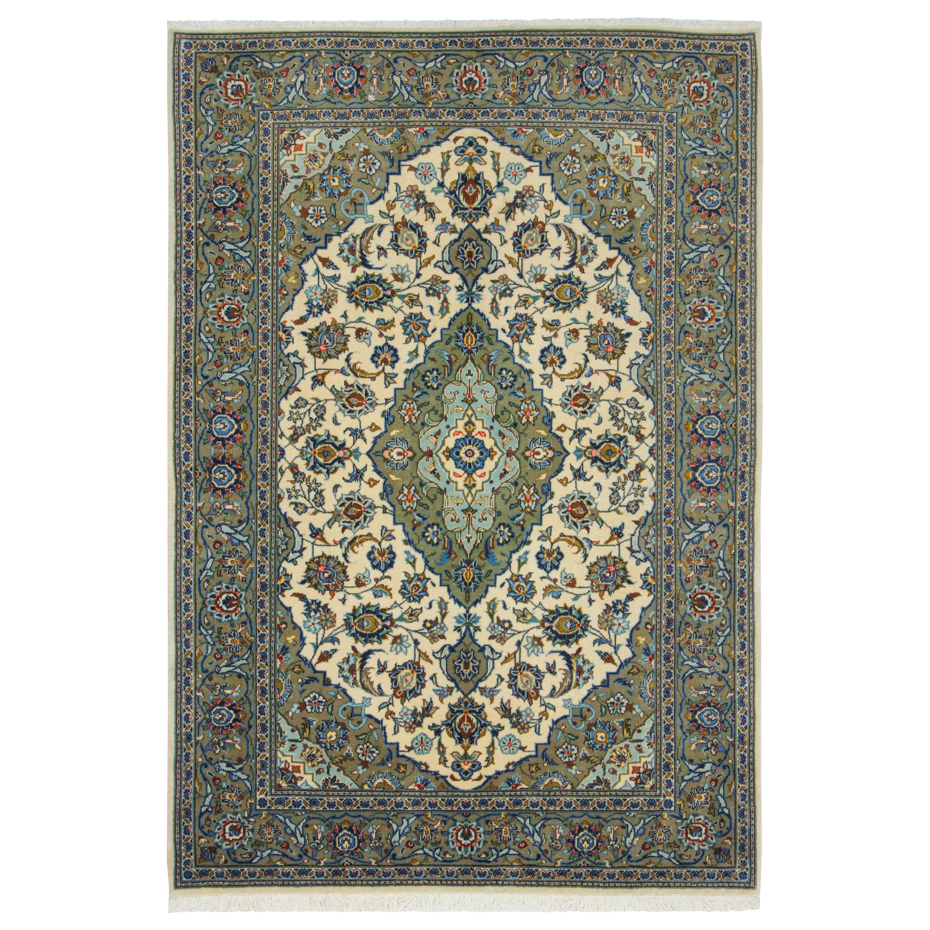 Kashan Handmade Carpet — Lachak Toranj | Wool / Cotton Warp | 193 × 208 cm | SKU 10400859