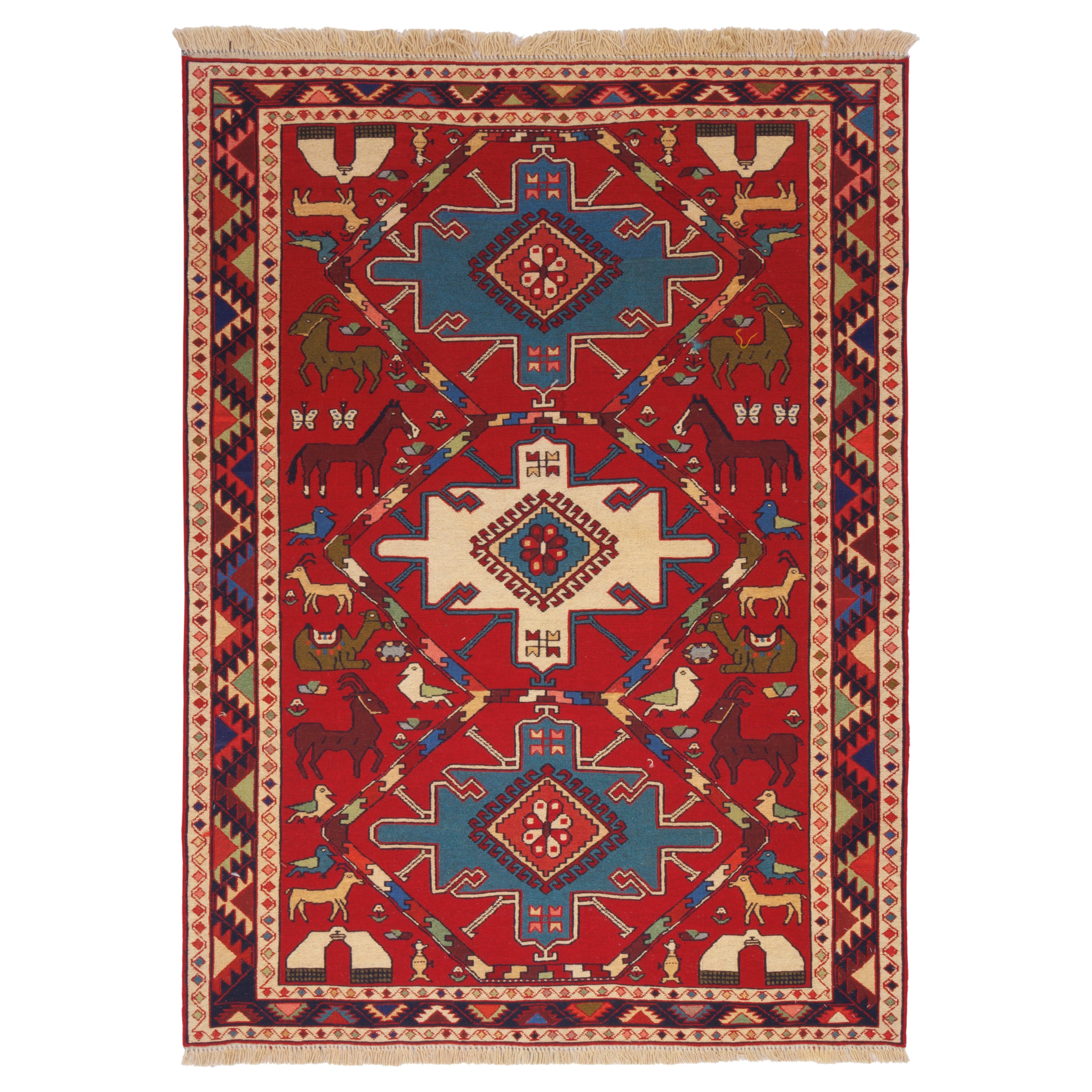 Sirjan Handmade Kilim — Sarasar | Full Wool | 115 × 160 cm | SKU 40101276
