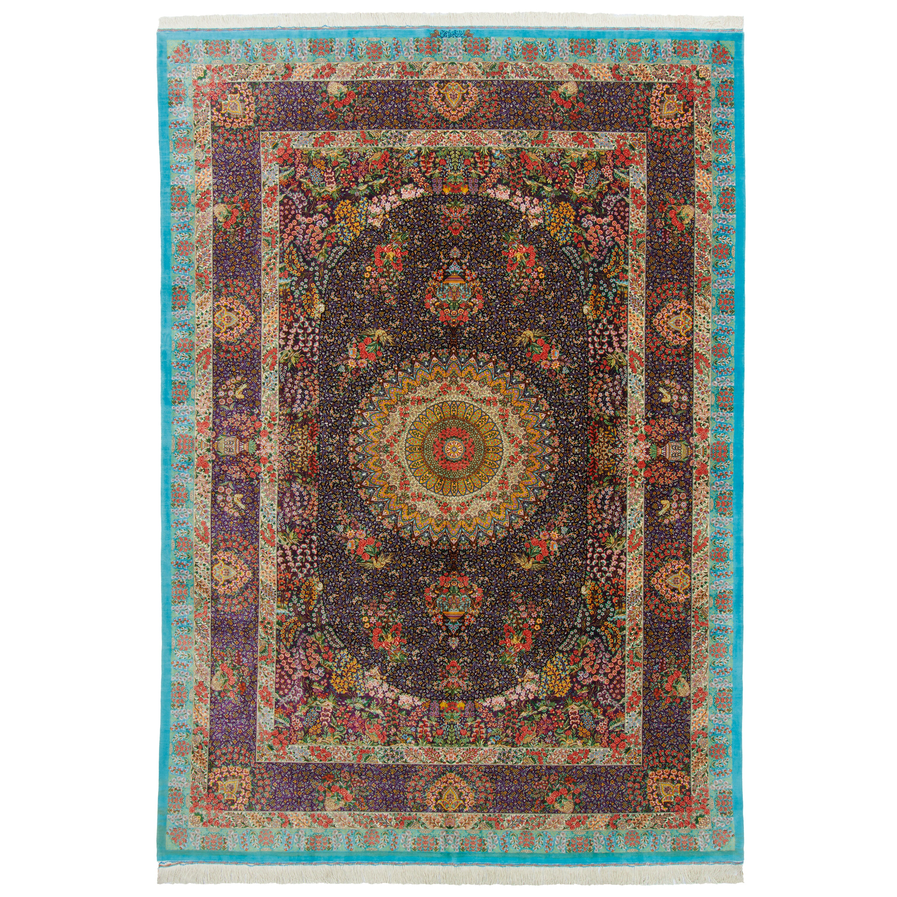 Qom Handmade Carpet — Lachak Toranj | Full Silk | 238 × 340 cm | SKU 10800820