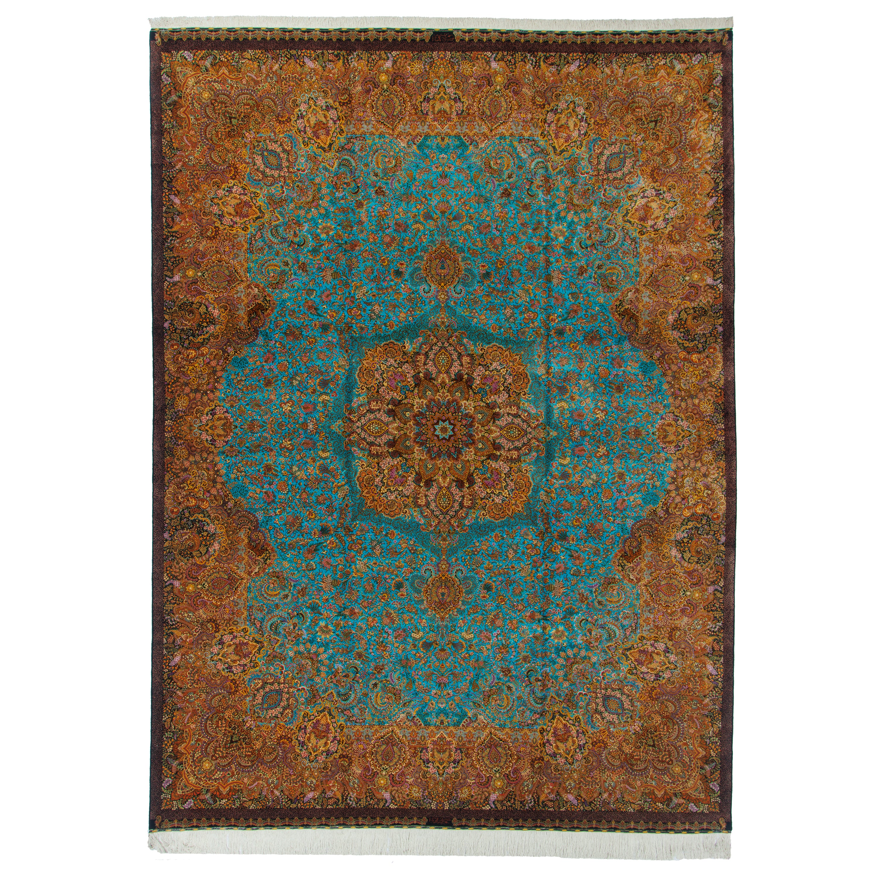 Qom Handmade Carpet — Lachak Toranj | Full Silk | 300 × 408 cm | SKU 11201452