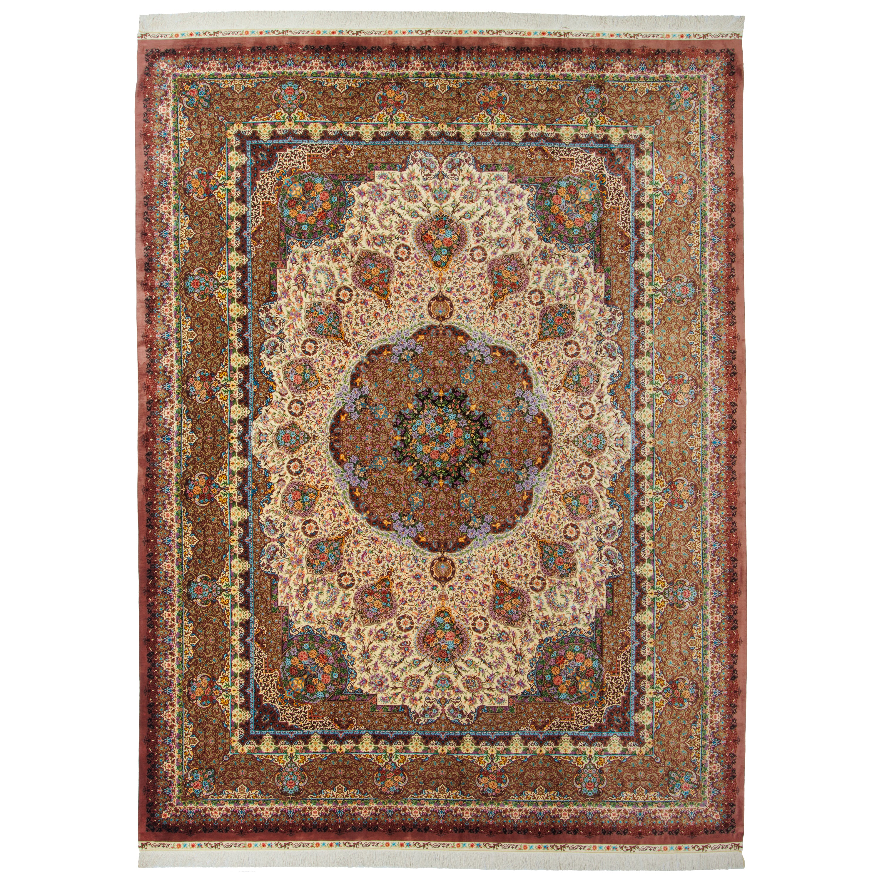Qom Handmade Carpet — Lachak Toranj | Full Silk | 300 × 404 cm | SKU 11200652