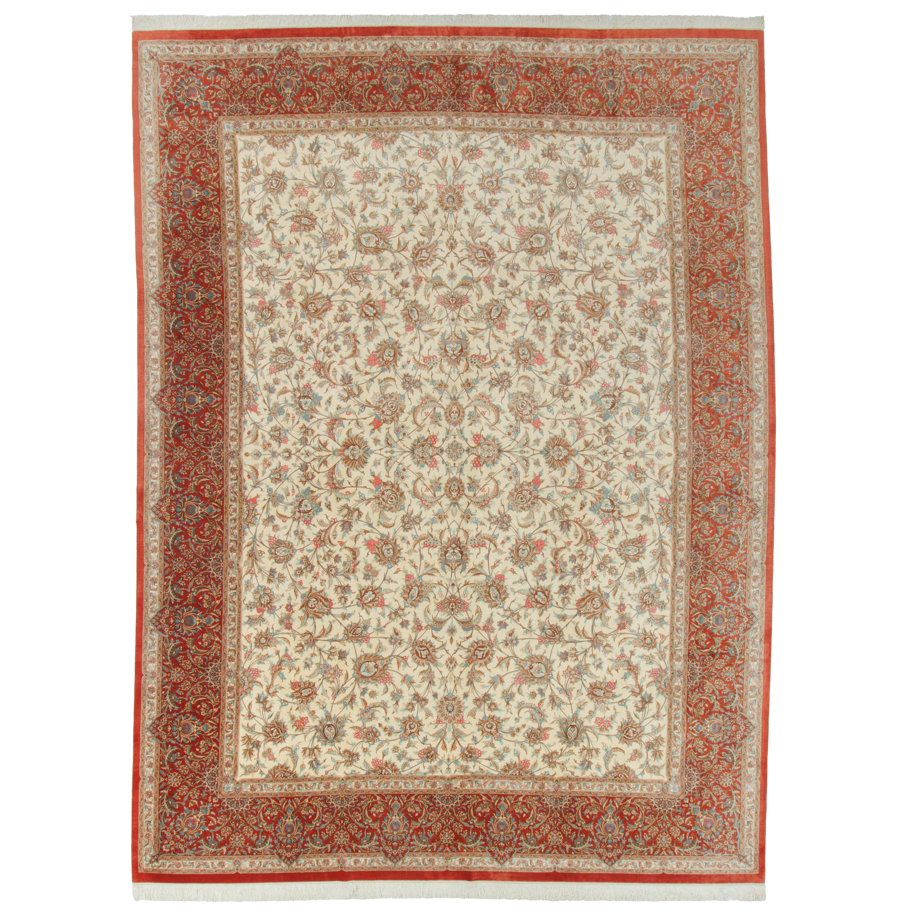 Qom Handmade Carpet — Afshan | Full Silk | 300 × 403 cm | SKU 11200616