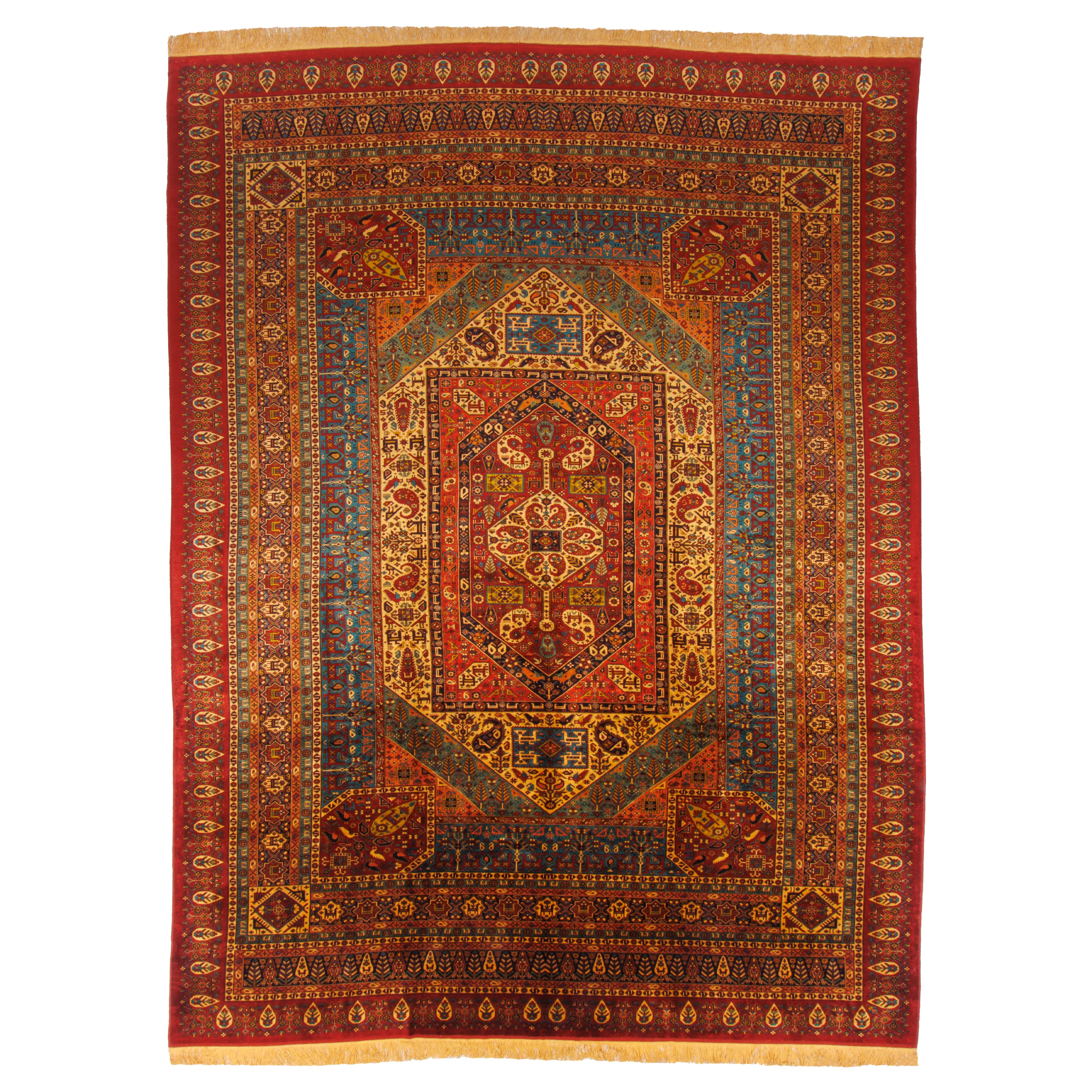 Sarakhs Handmade Carpet — Lachak Toranj | Full Silk | 300 × 390 cm | SKU 11100631