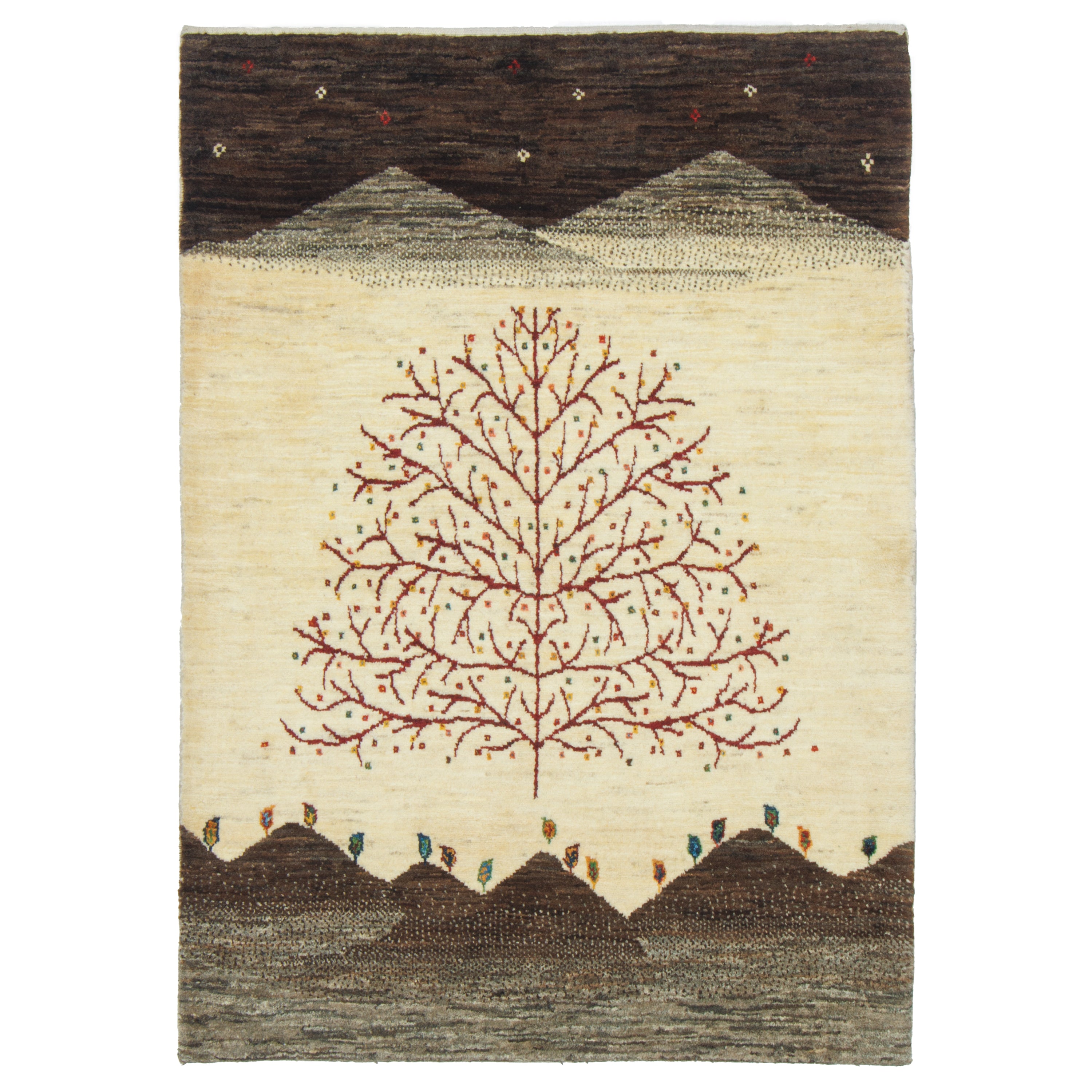 Shiraz Handmade Gabbeh — Sarasar | Full Wool | 109 × 153 cm | SKU 50101380