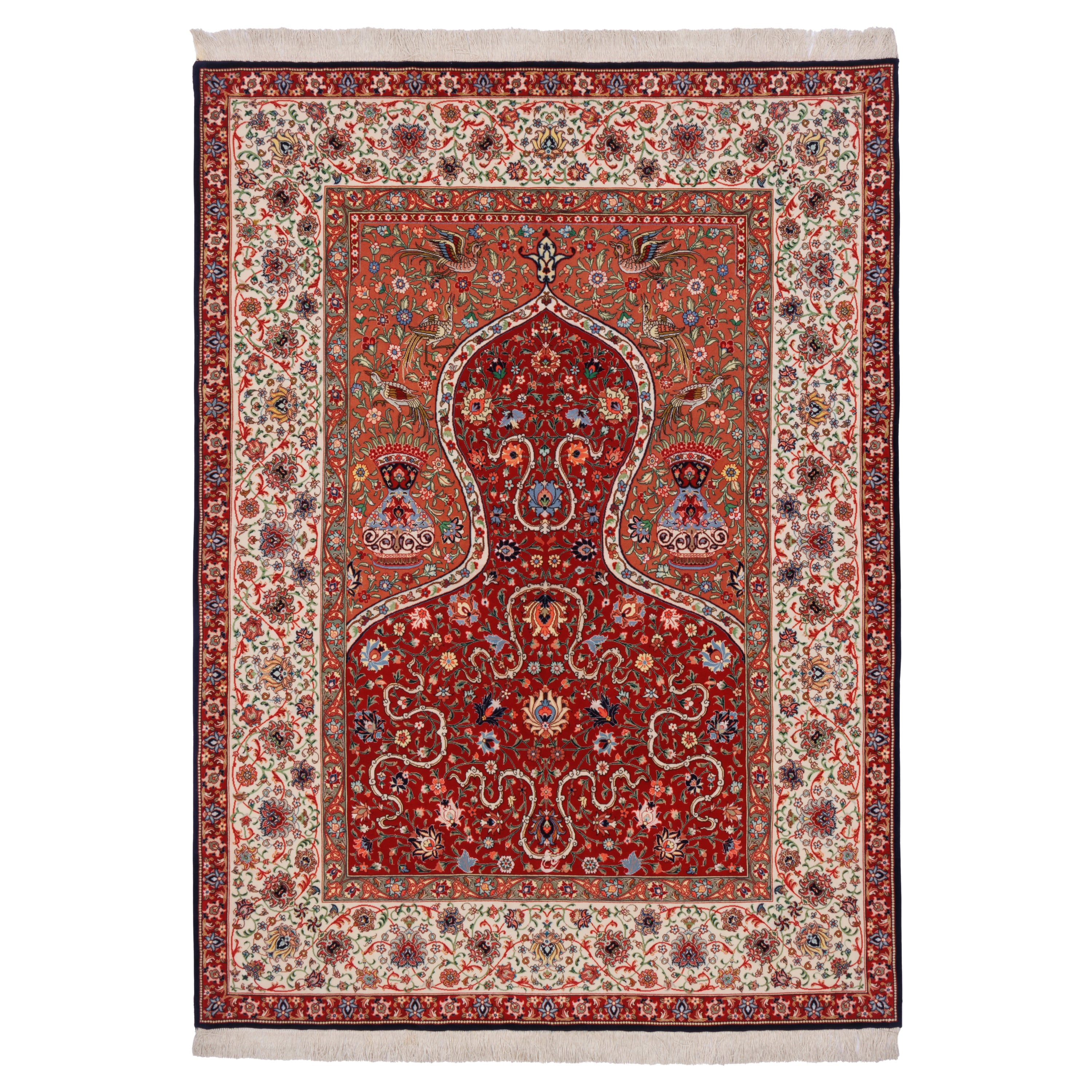 Tabriz Handmade Carpet — Mehrabi | Silk Pile / Silk Warp | 168 × 230 cm | SKU 10300862