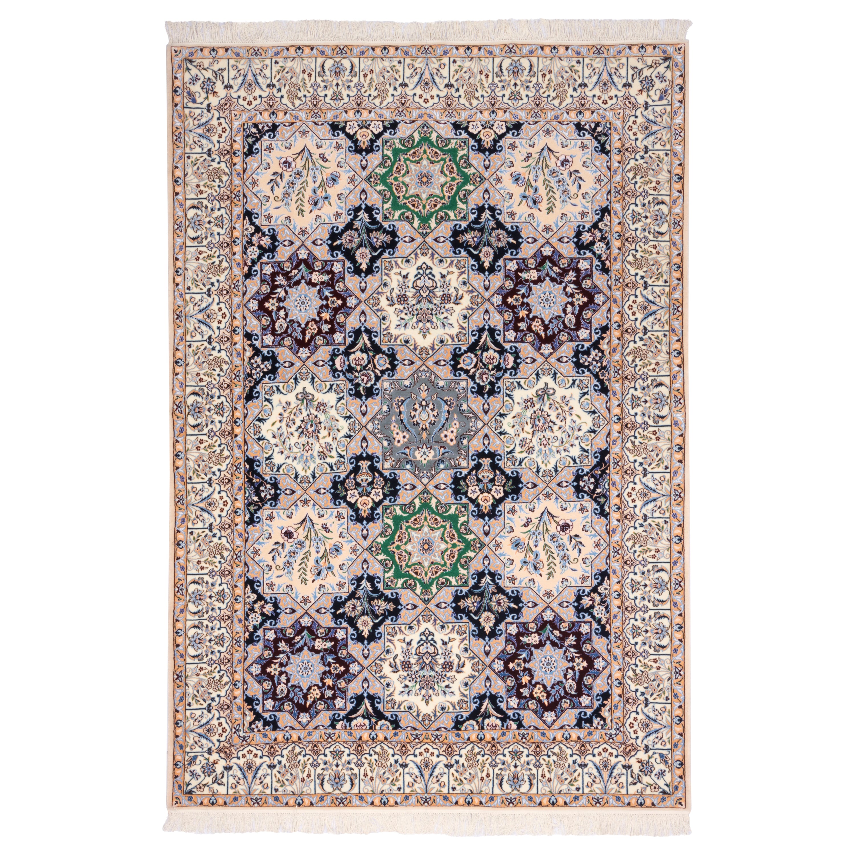 سجادة نايين اليدوية — باندي | وبر حرير / سدى قطن | 158 × 235 سم | SKU 10300855
