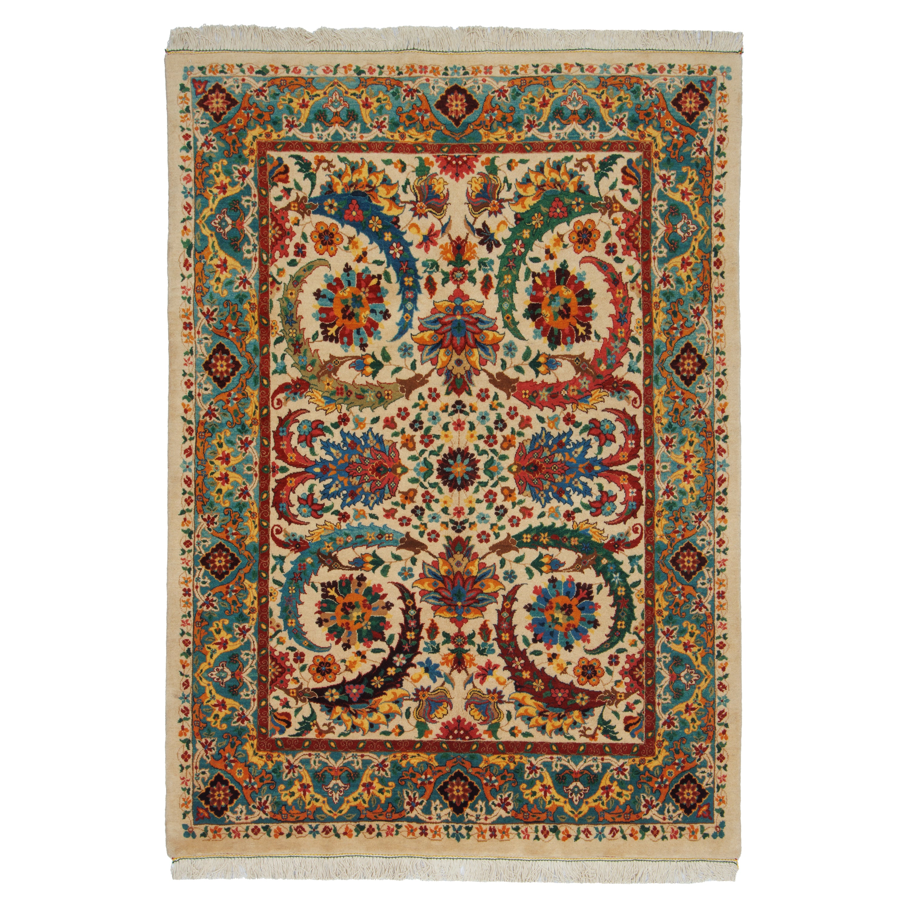 Varamin Handmade Carpet — Afshan | Wool / Cotton Warp | 148 × 208 cm | SKU 10300927
