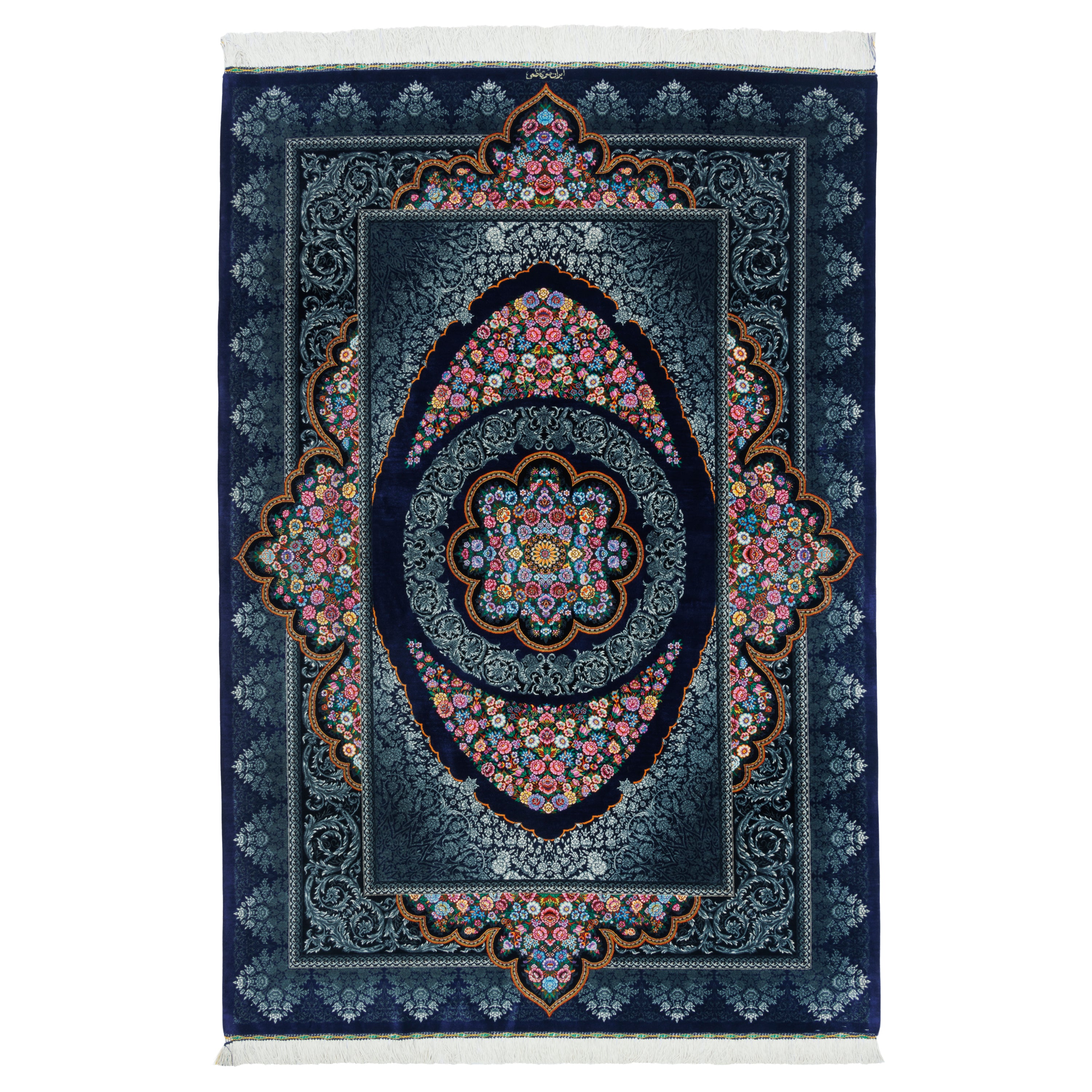 Qom Handmade Carpet — Lachak Toranj | Full Silk | 137 × 200 cm | SKU 10200378
