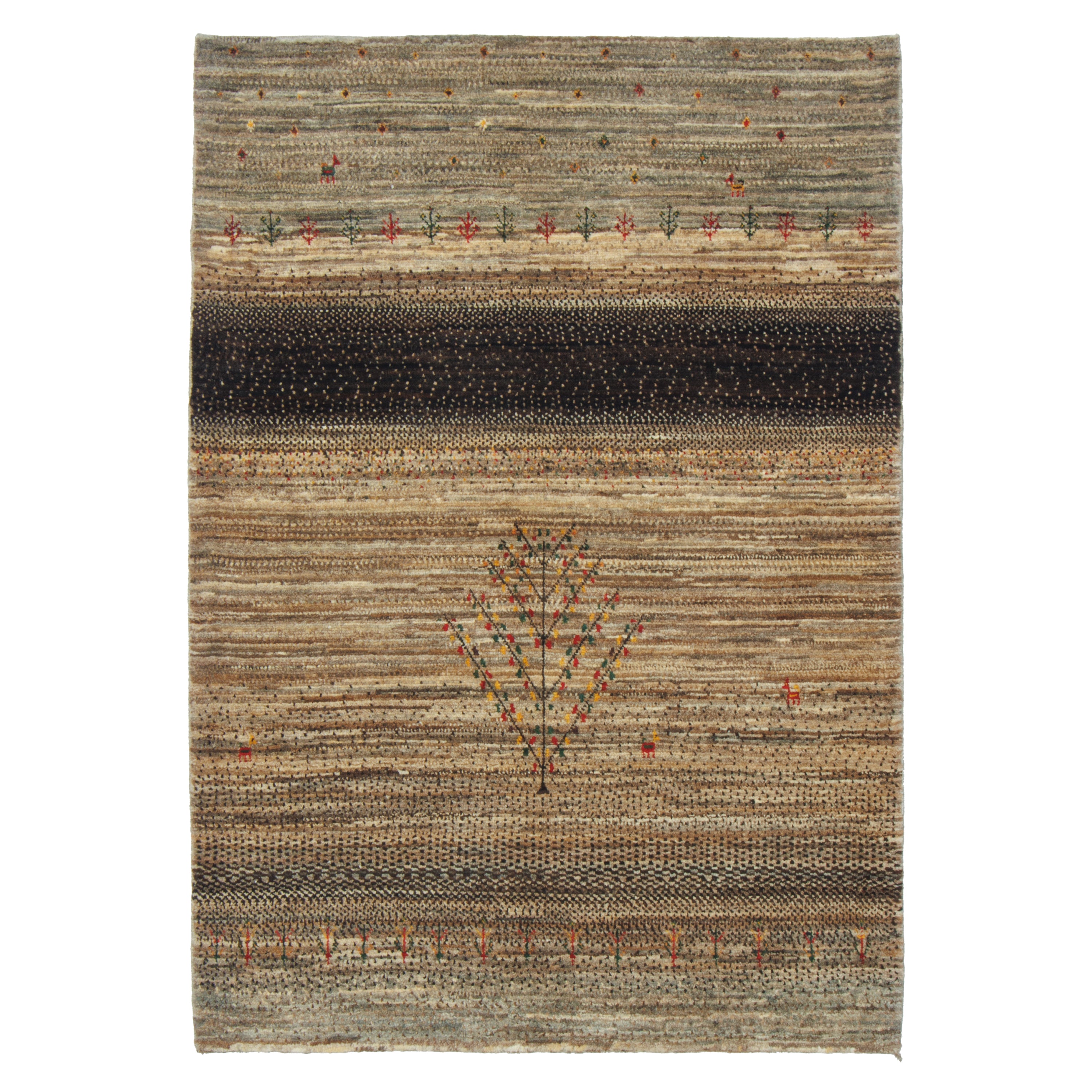 Shiraz Handmade Gabbeh — Sarasar | Full Wool | 108 × 154 cm | SKU 50101389