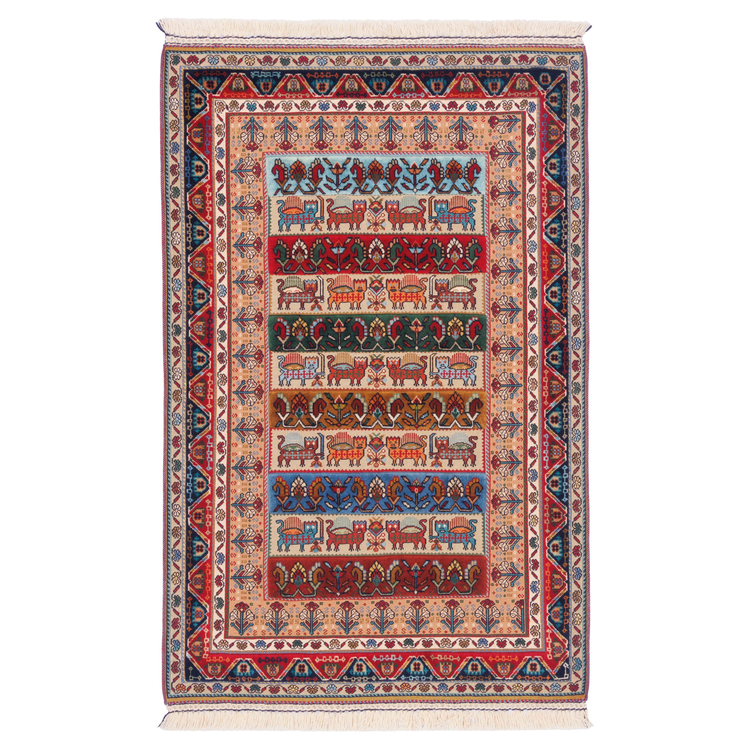 Sirjan Handmade Kilim Carpet — Moharramat | Full Wool | 82 × 127 cm | SKU 40100314