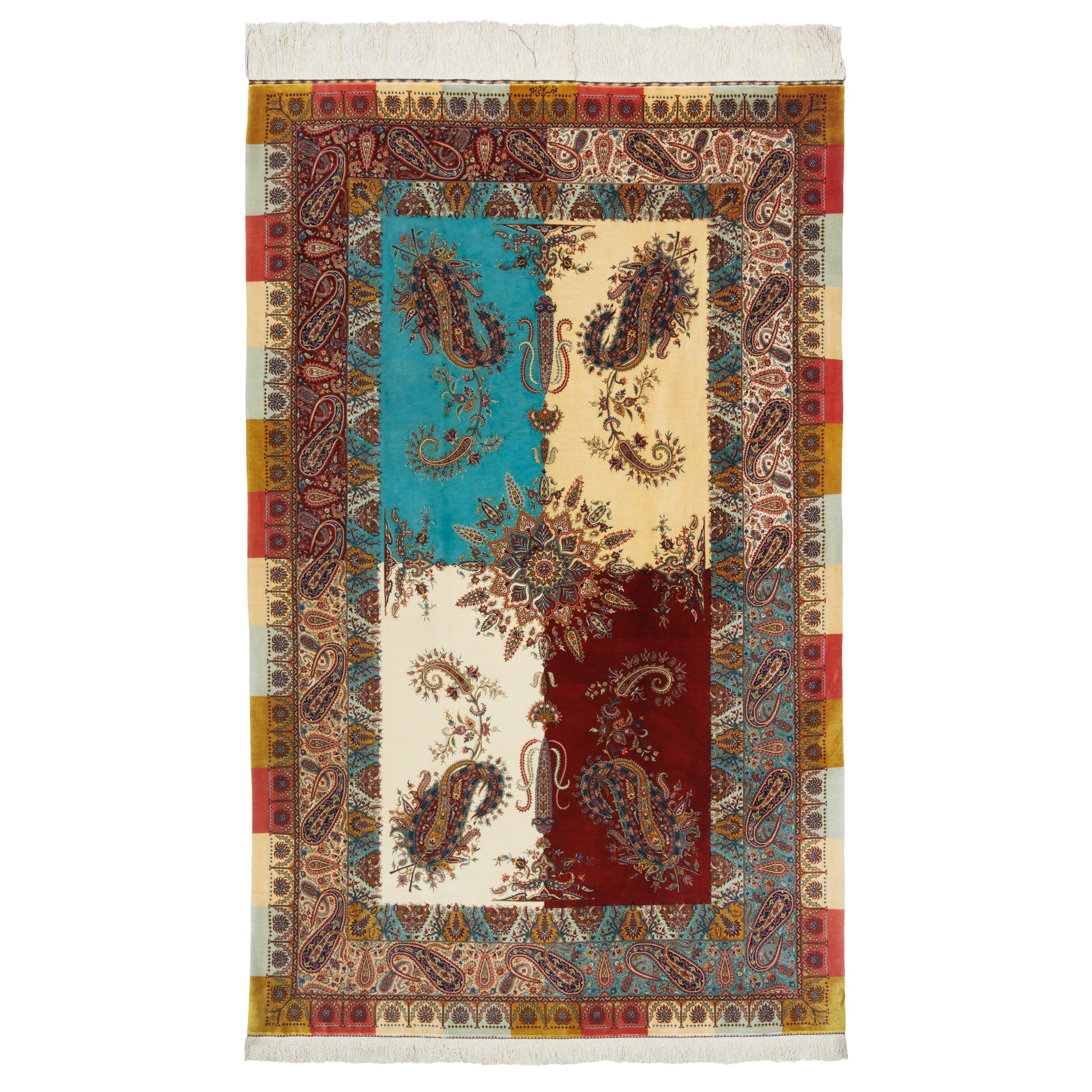 Qom Handmade Carpet — Lachak Toranj | Full Silk | 125 × 200 cm | SKU 10200375