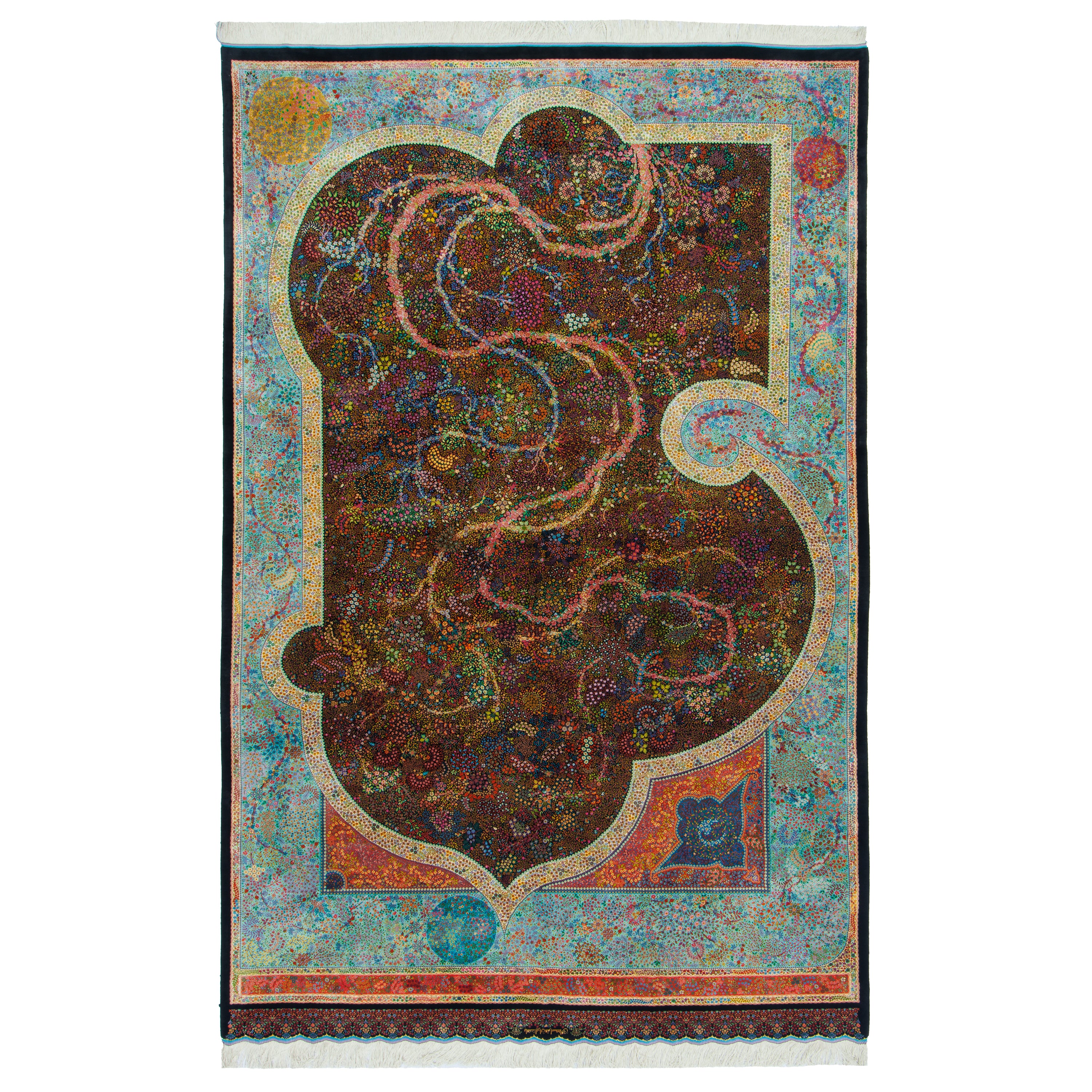 Qom Handmade Carpet — Sarasar | Full Silk | 193 × 300 cm | SKU 10501039