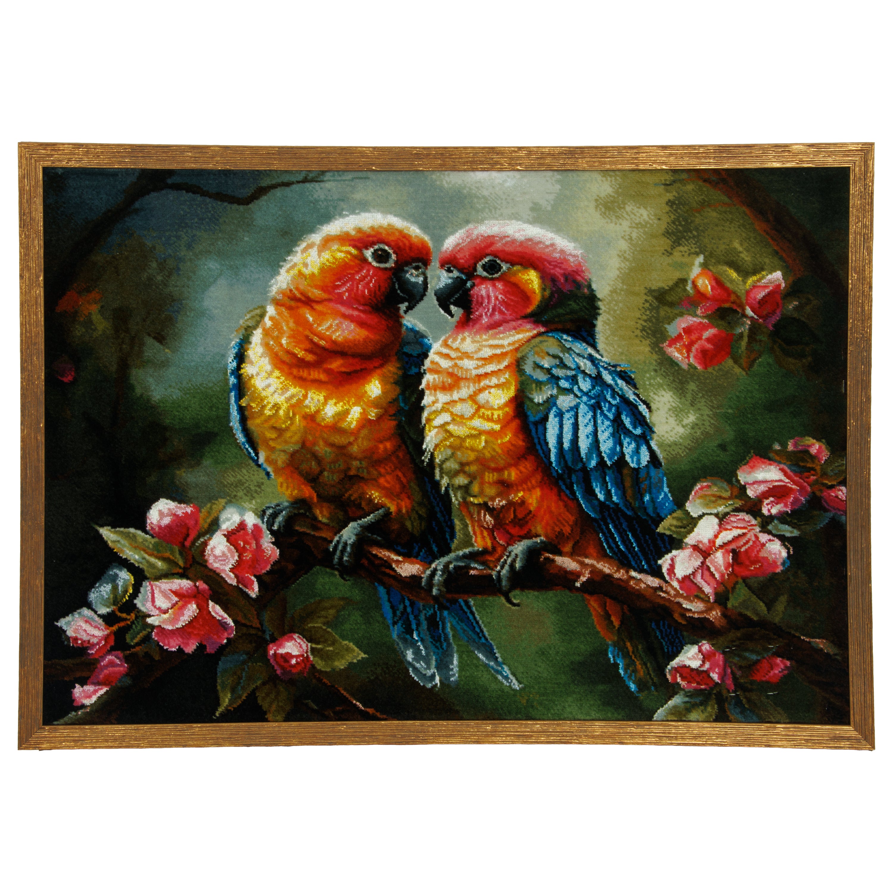 تابلو حائط سجاد تبريز يدوي — ساراسار | وبر حريري / سداء حريري | 47 × 69 سم | SKU 70001544
