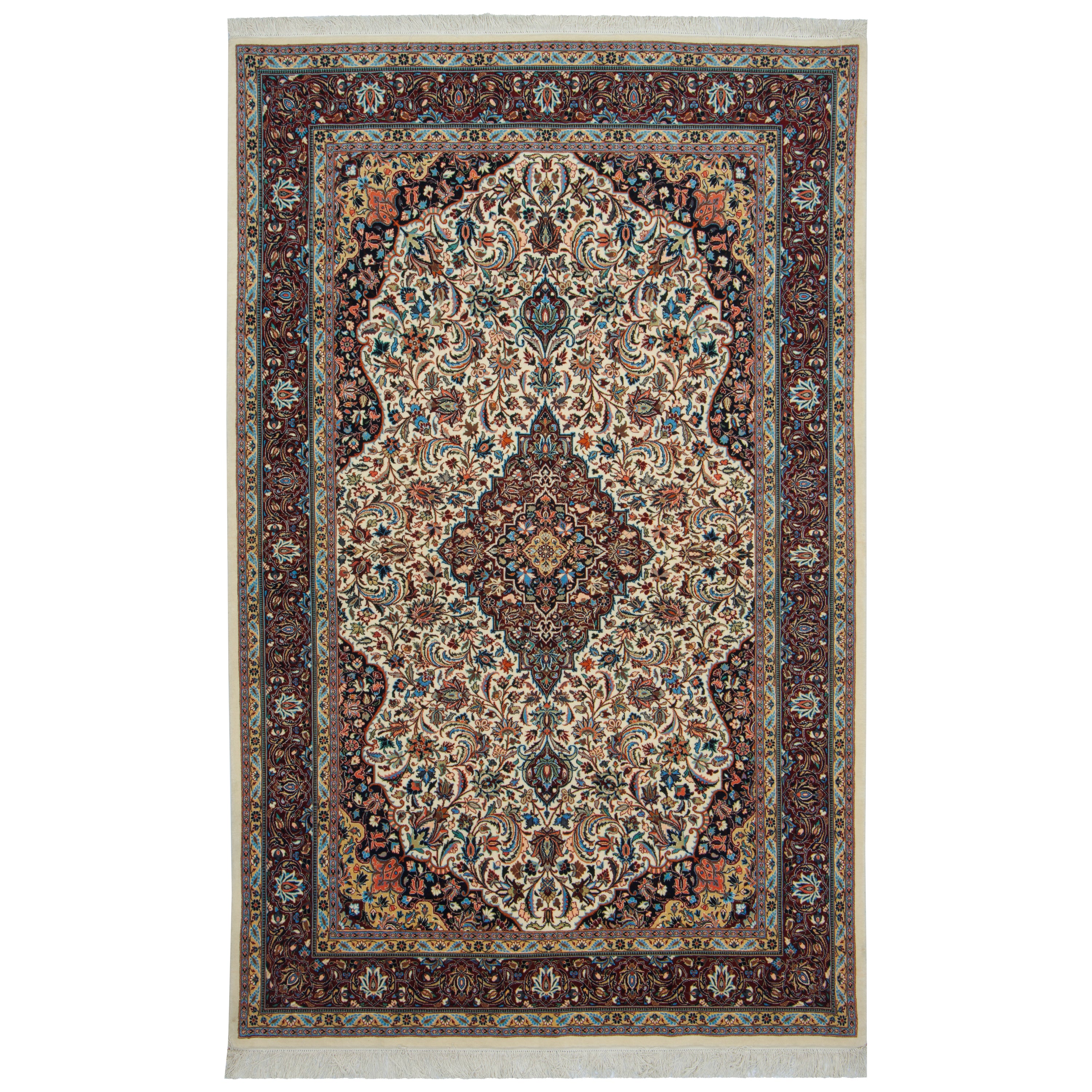 Kashan Handmade Carpet — Lachak Toranj | Wool / Silk Warp | 140 × 220 cm | SKU 10300841