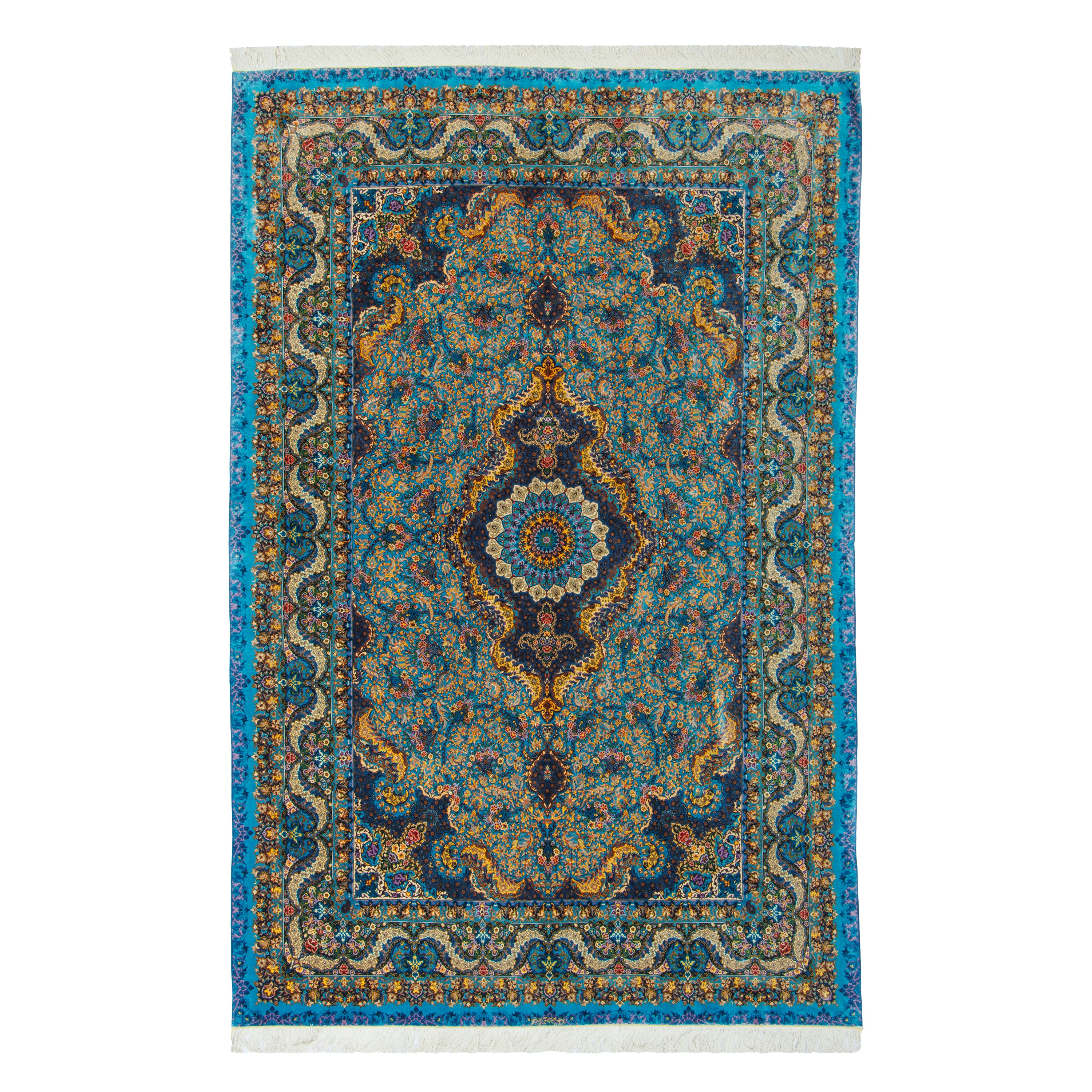 Qom Handmade Carpet — Lachak Toranj | Full Silk | 195 × 300 cm | SKU 10501040