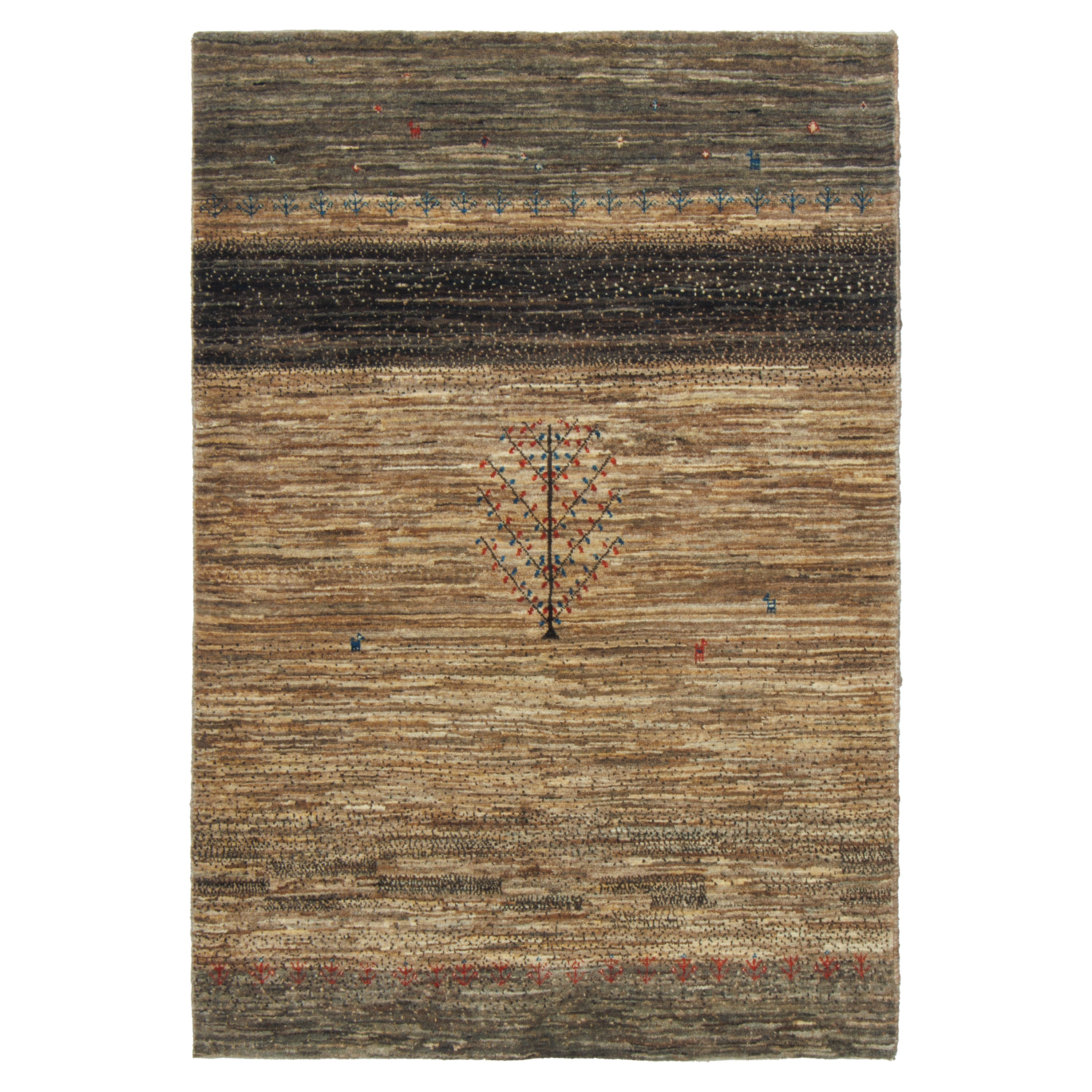 Shiraz Handmade Gabbeh — Sarasar | Full Wool | 106 × 157 cm | SKU 50101386