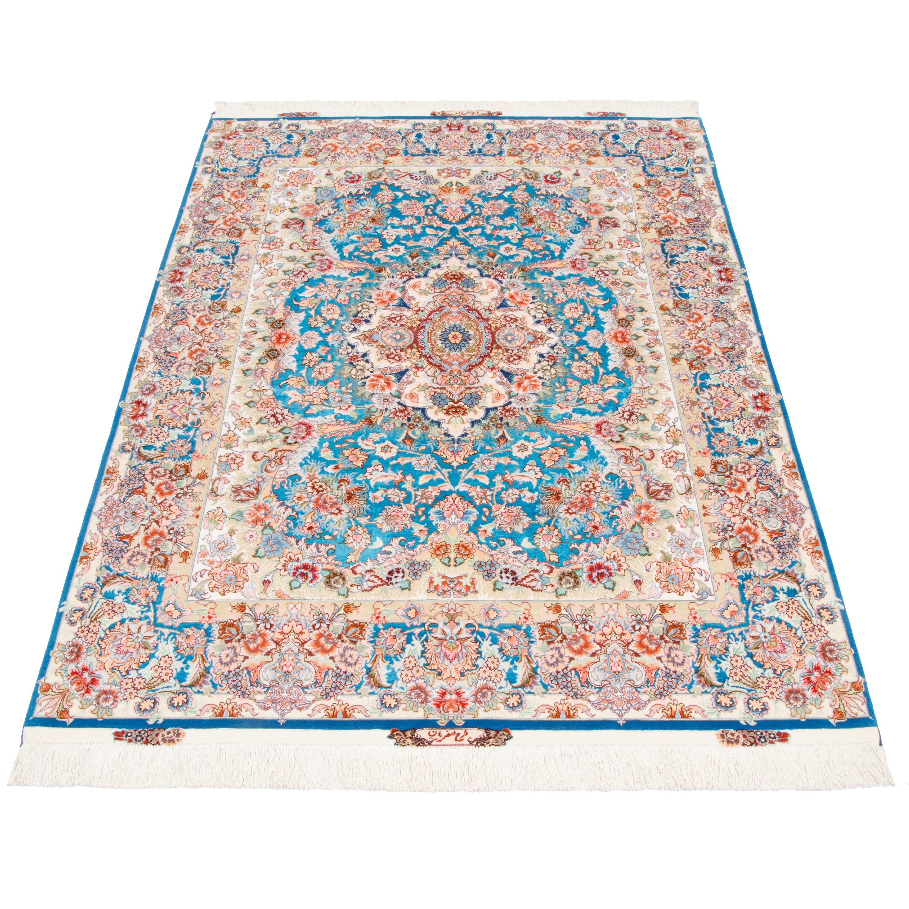 Tabriz Handmade Carpet — Lachak Toranj | Silk Pile / Silk Warp | 150 × 202 cm | SKU 10300525