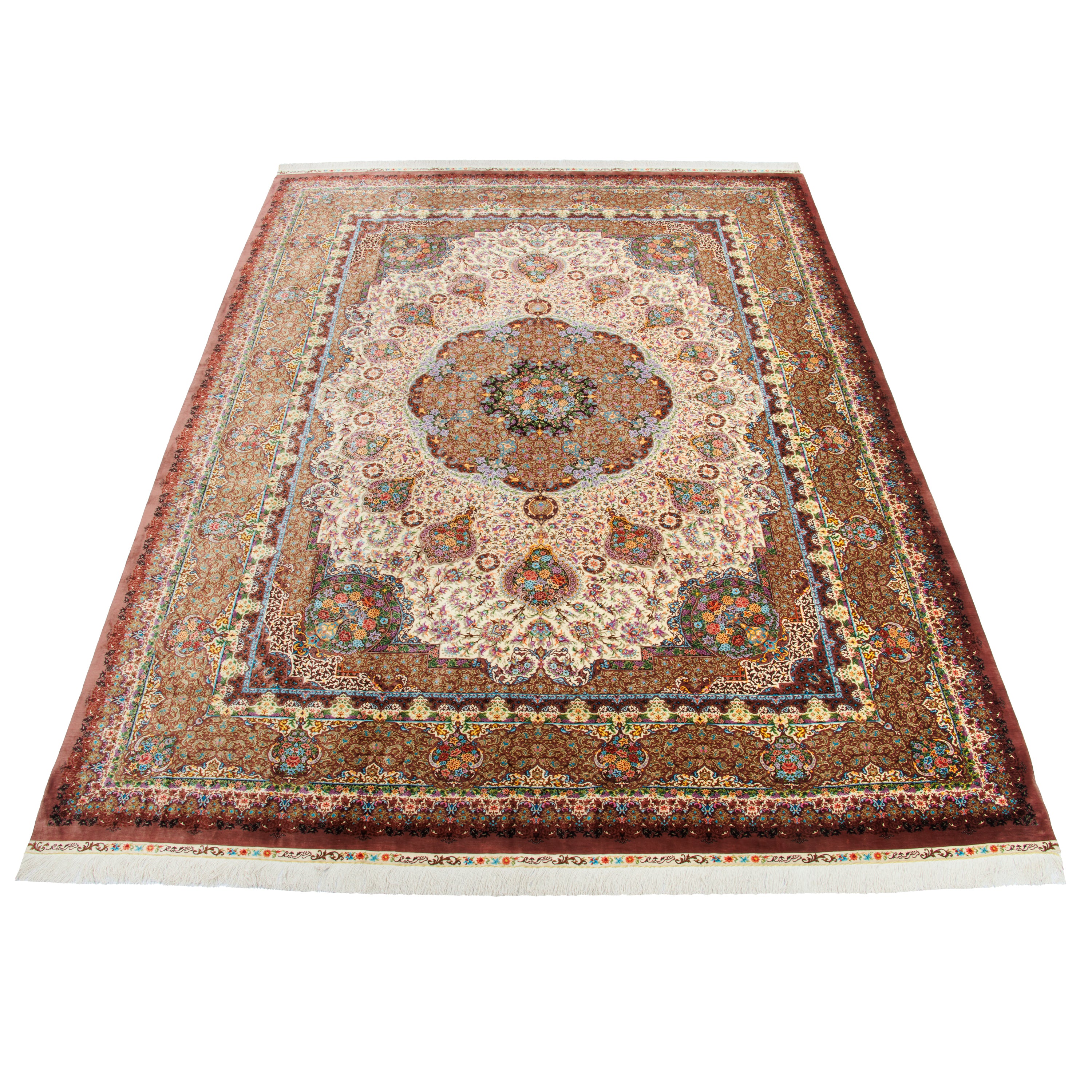 Qom Handmade Carpet — Lachak Toranj | Full Silk | 300 × 404 cm | SKU 11200652