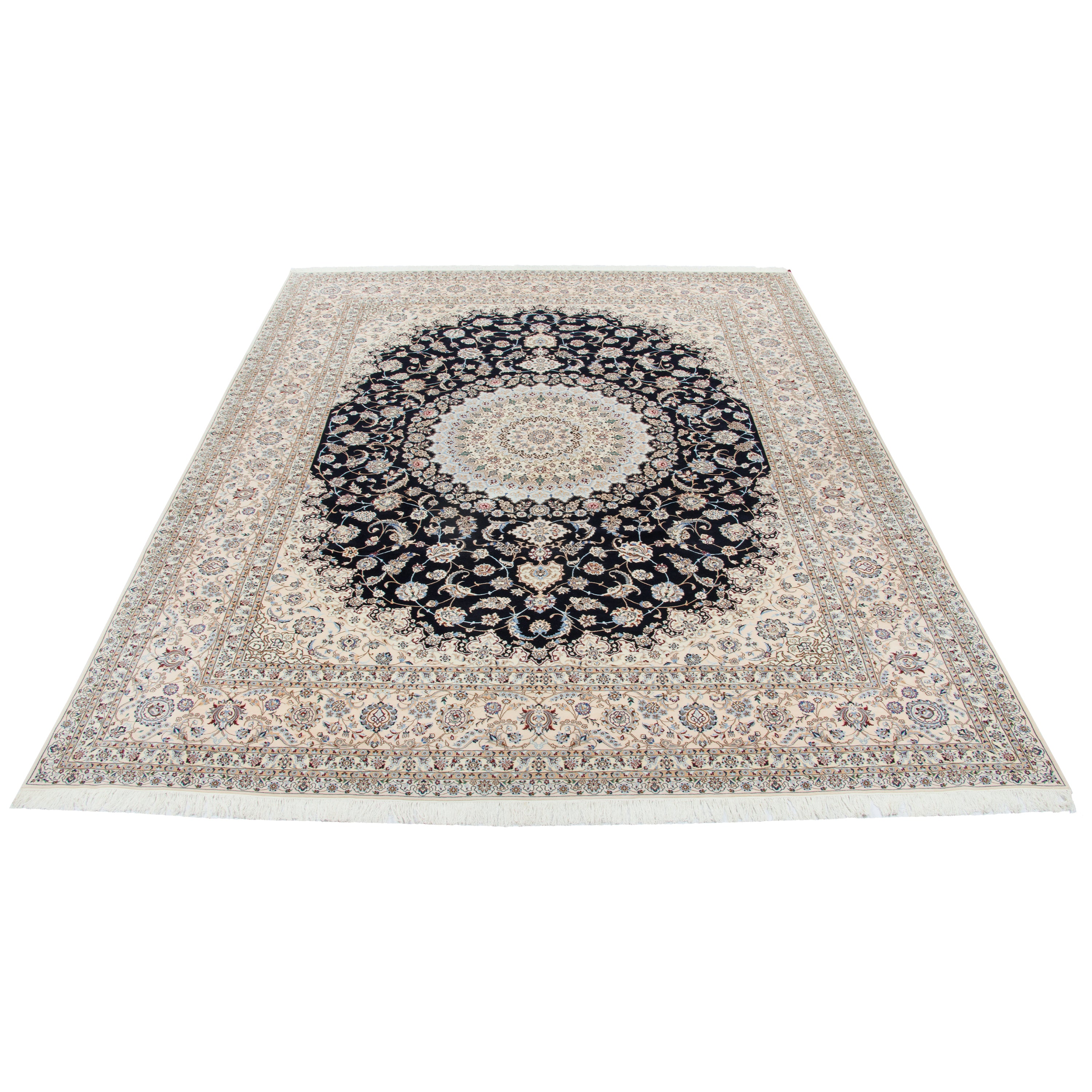 Nain Handmade Carpet — Lachak Toranj | Silk Pile / Cotton Warp | 301 × 398 cm | SKU 11100781