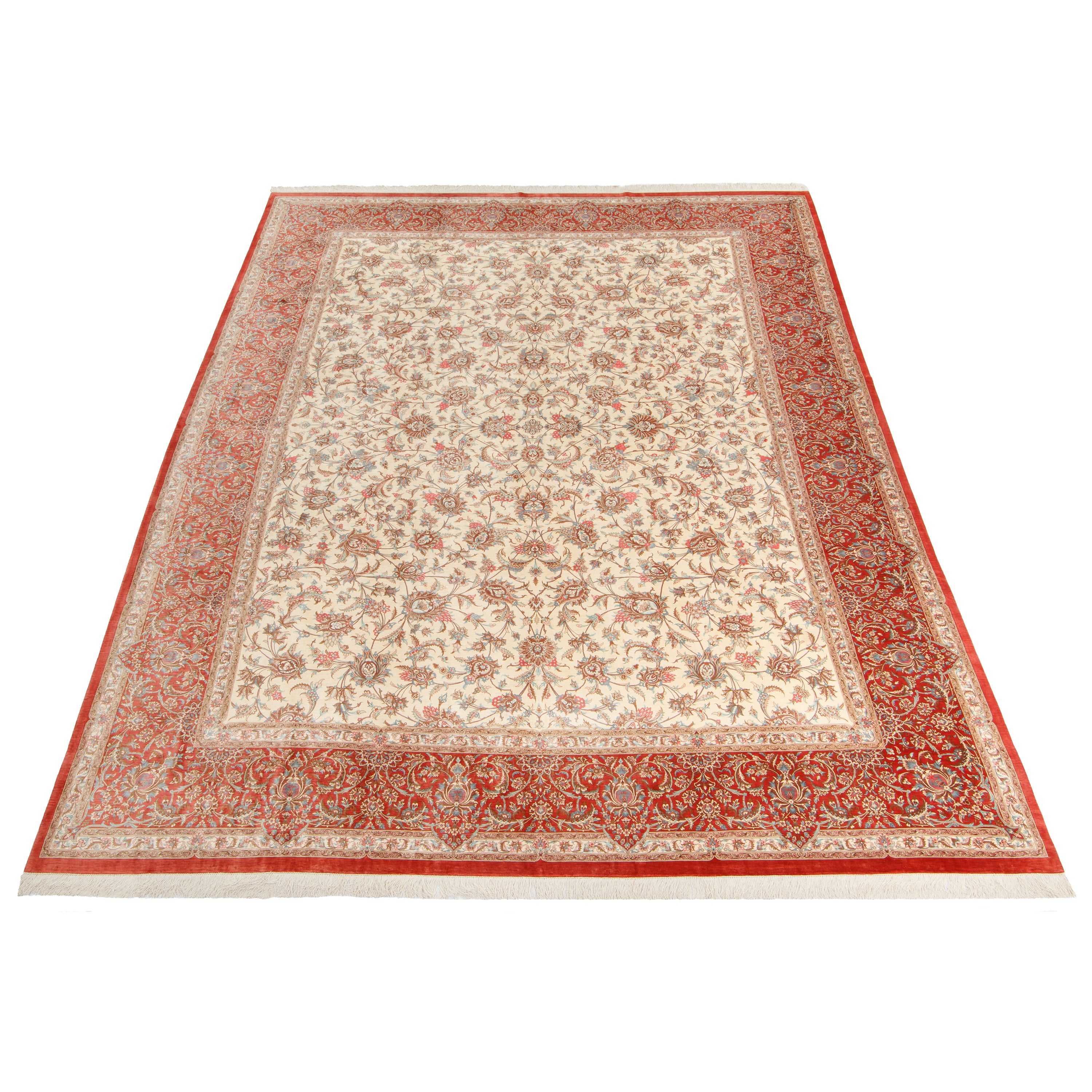 Qom Handmade Carpet — Afshan | Full Silk | 300 × 403 cm | SKU 11200616