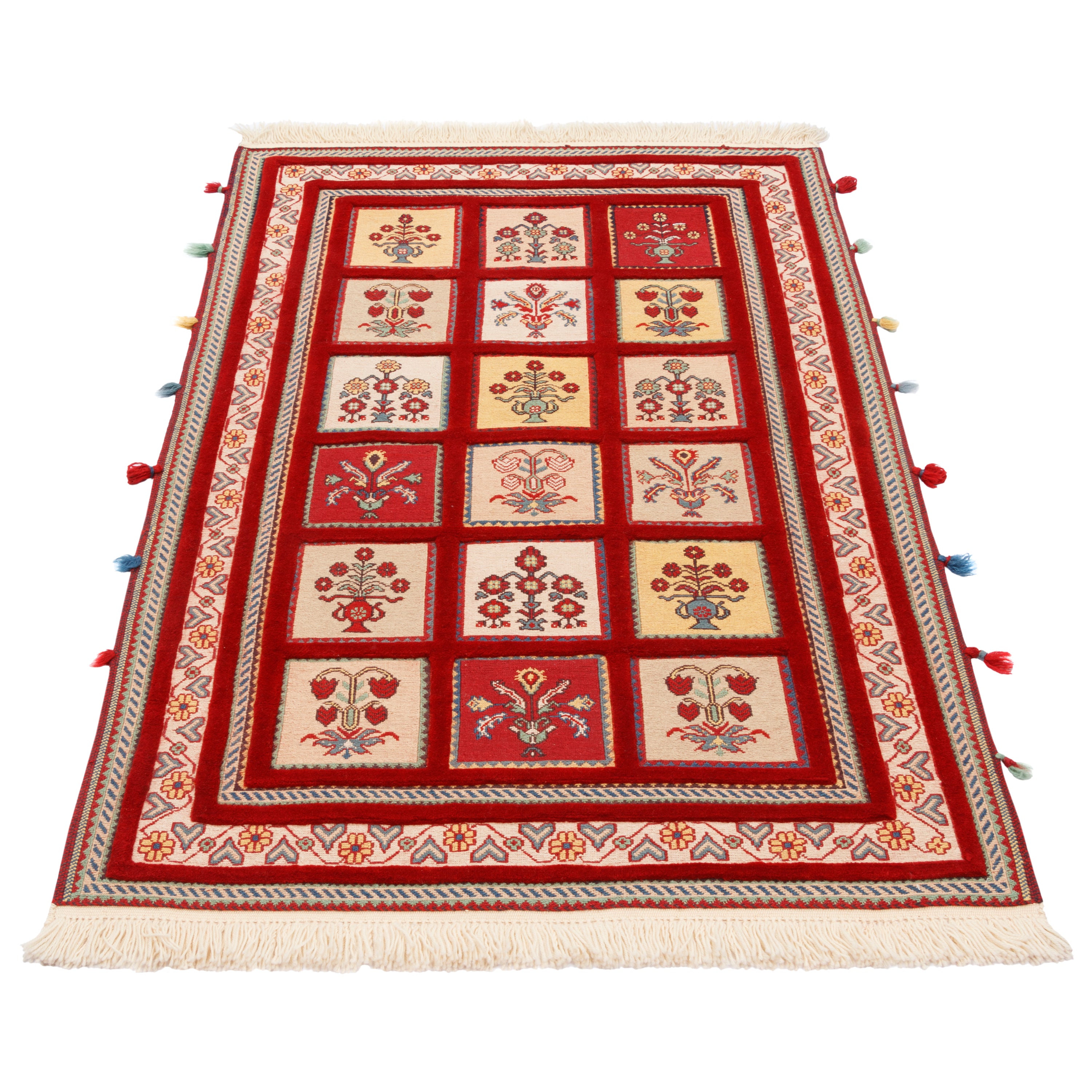 Sirjan Handmade Kilim Carpet — Kheshti | Full Wool | 100 × 155 cm | SKU 40100304