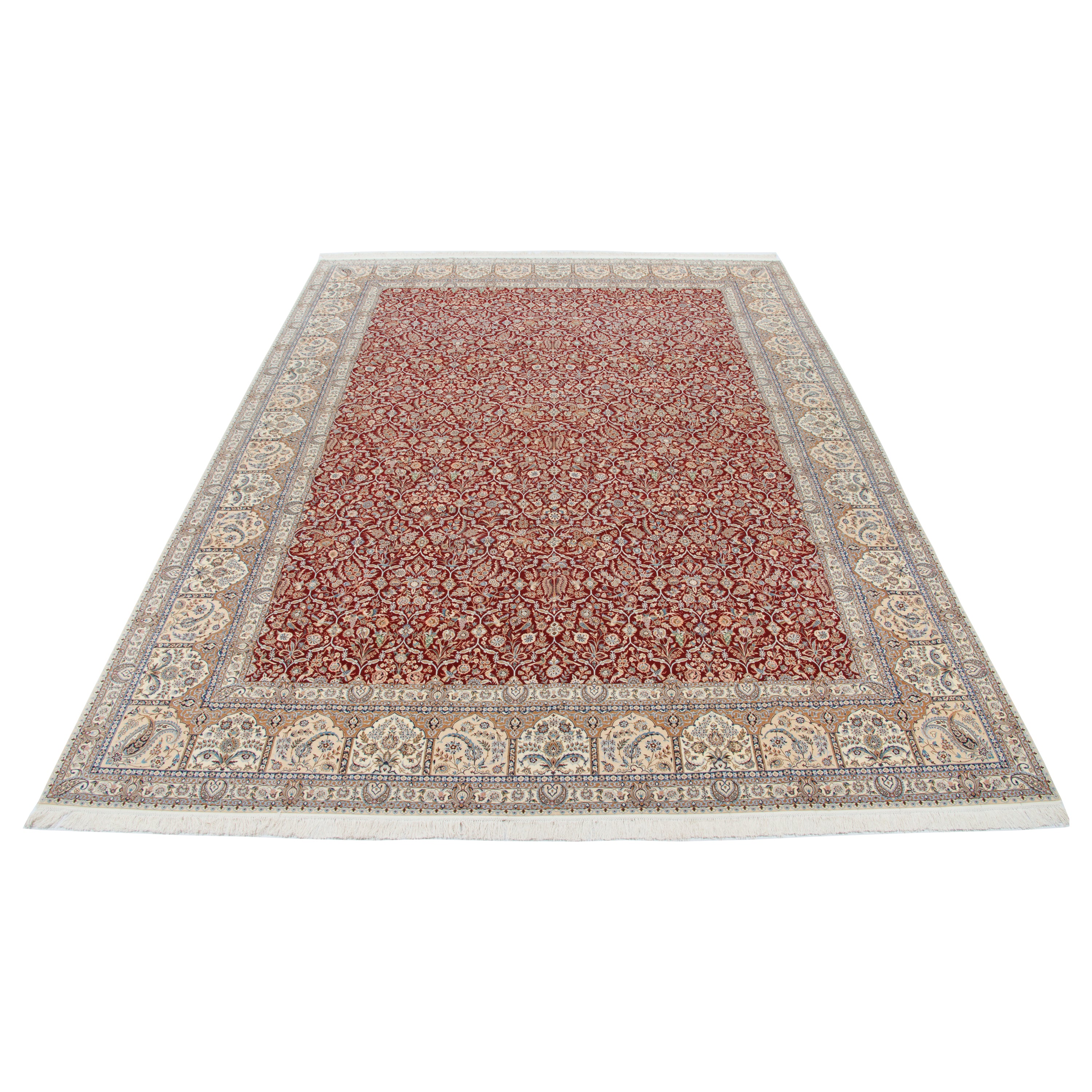 Nain Handmade Carpet — Bandi | Silk Pile / Silk Warp | 310 × 432 cm | SKU 11300778